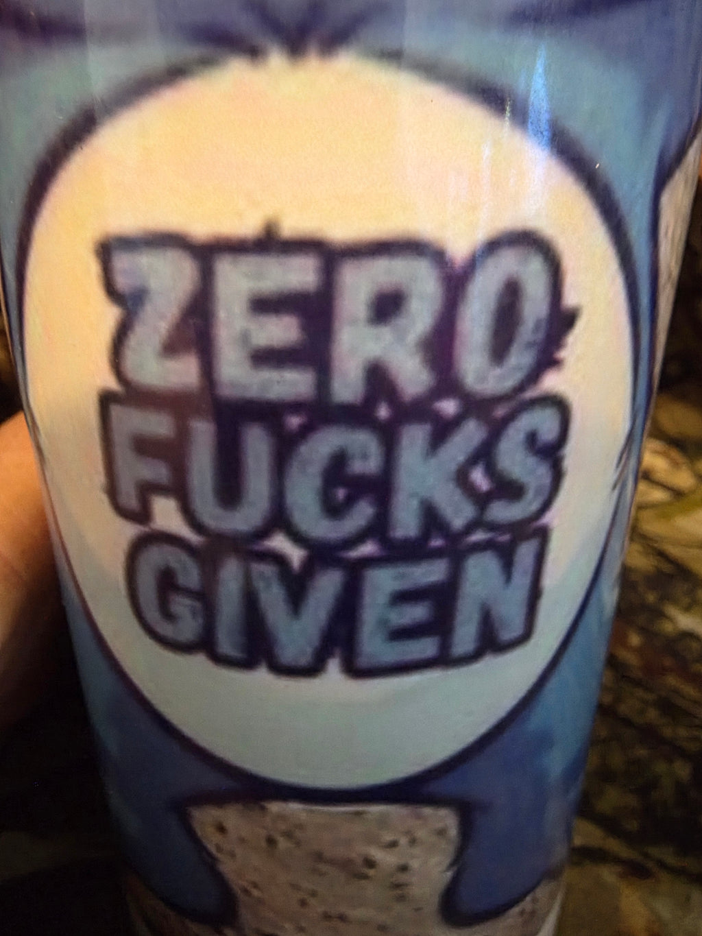 Zero F*cks Given Bear 30oz Skinny Tumbler