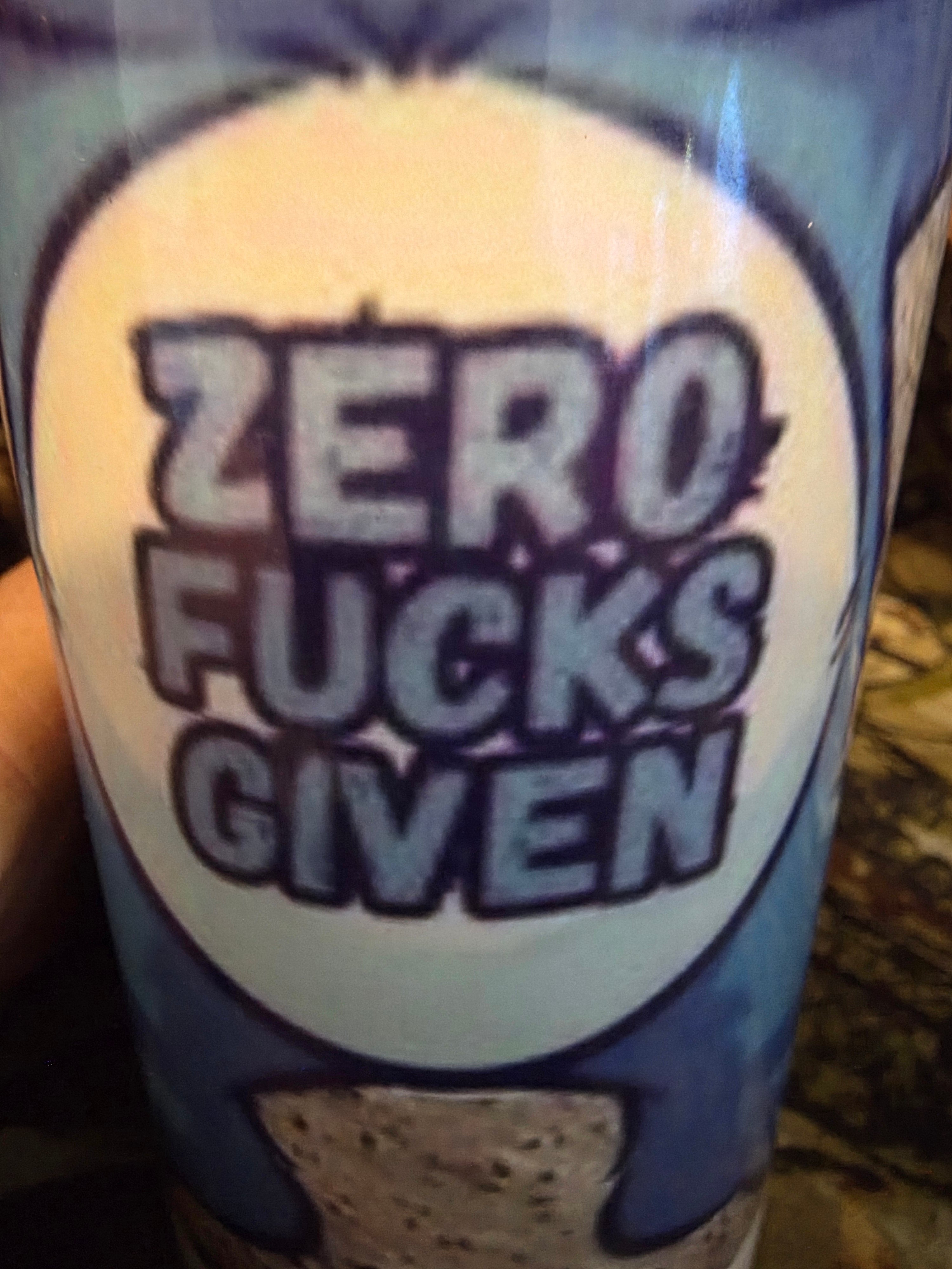 Zero F*cks Given Bear 30oz Skinny Tumbler