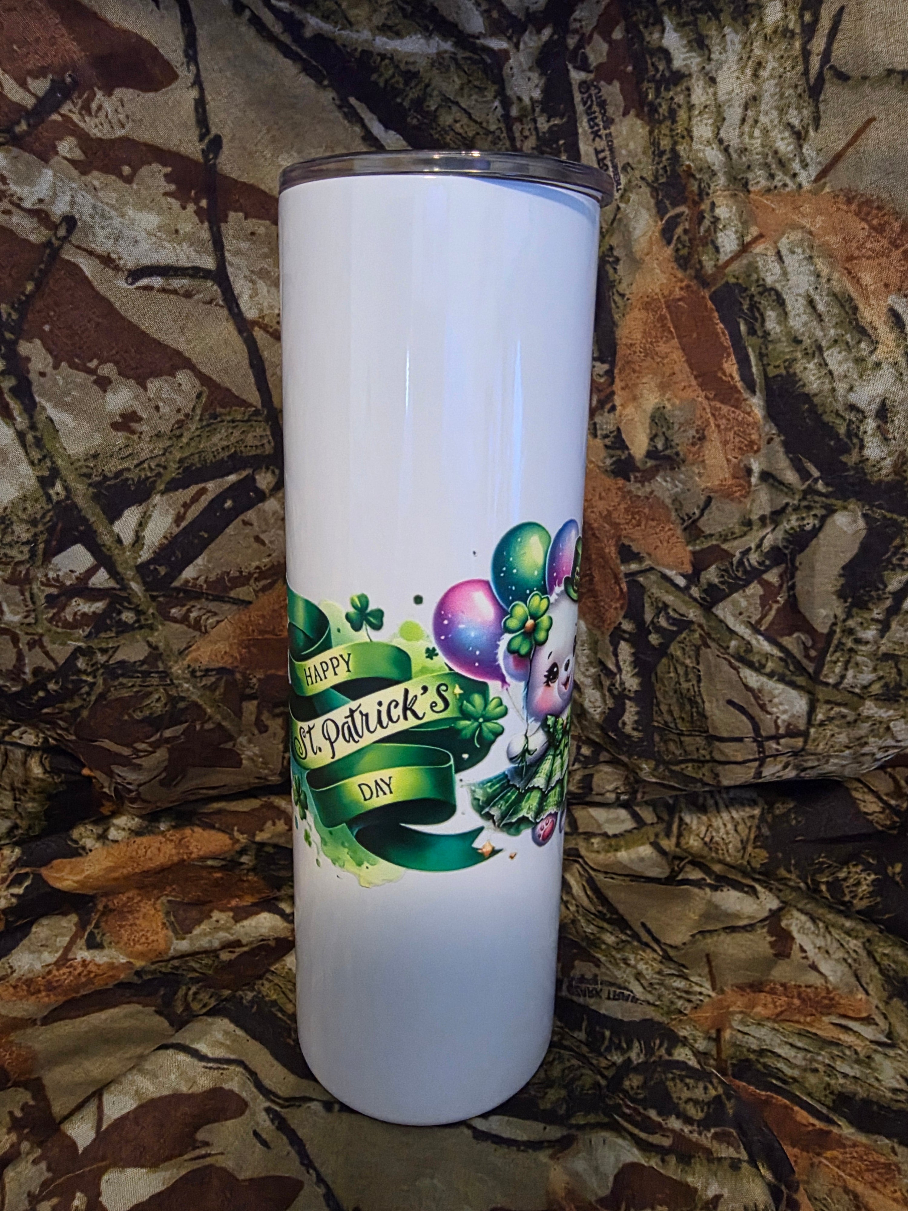 Happy St. Patrick’s Day Bear 30oz Skinny Tumbler