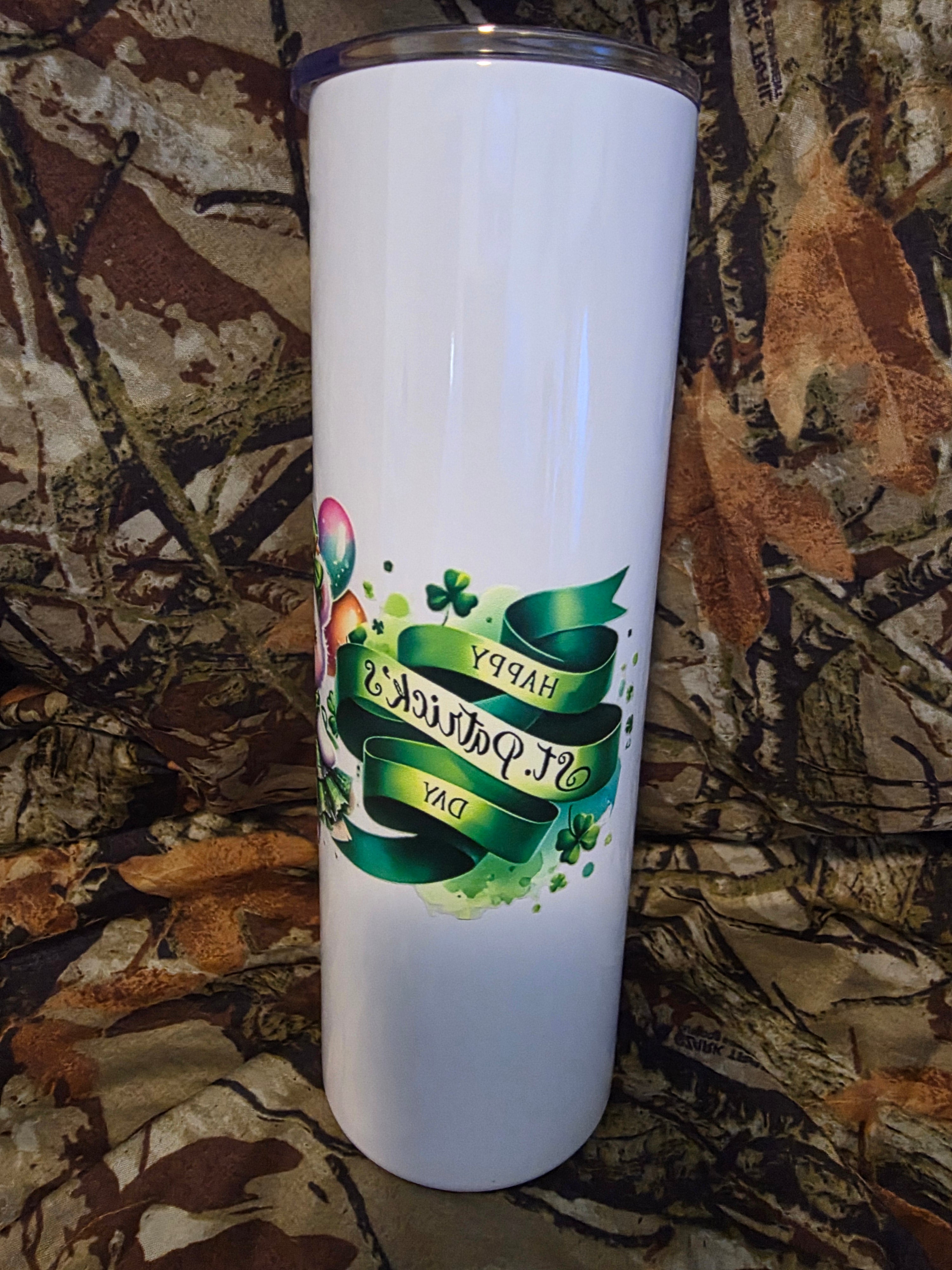 Happy St. Patrick’s Day Bear 30oz Skinny Tumbler