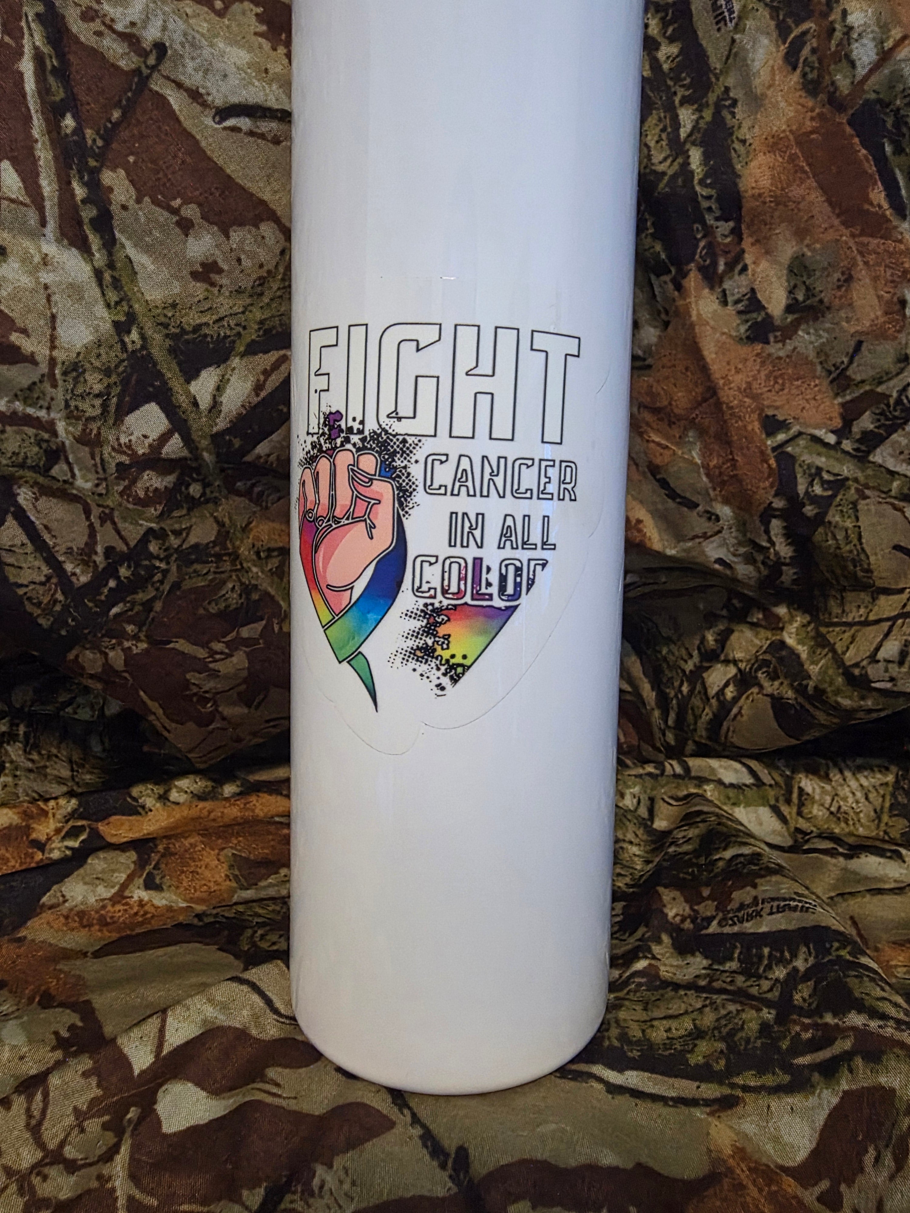 Fight Cancer In All Colors 30oz Skinny Tumbler