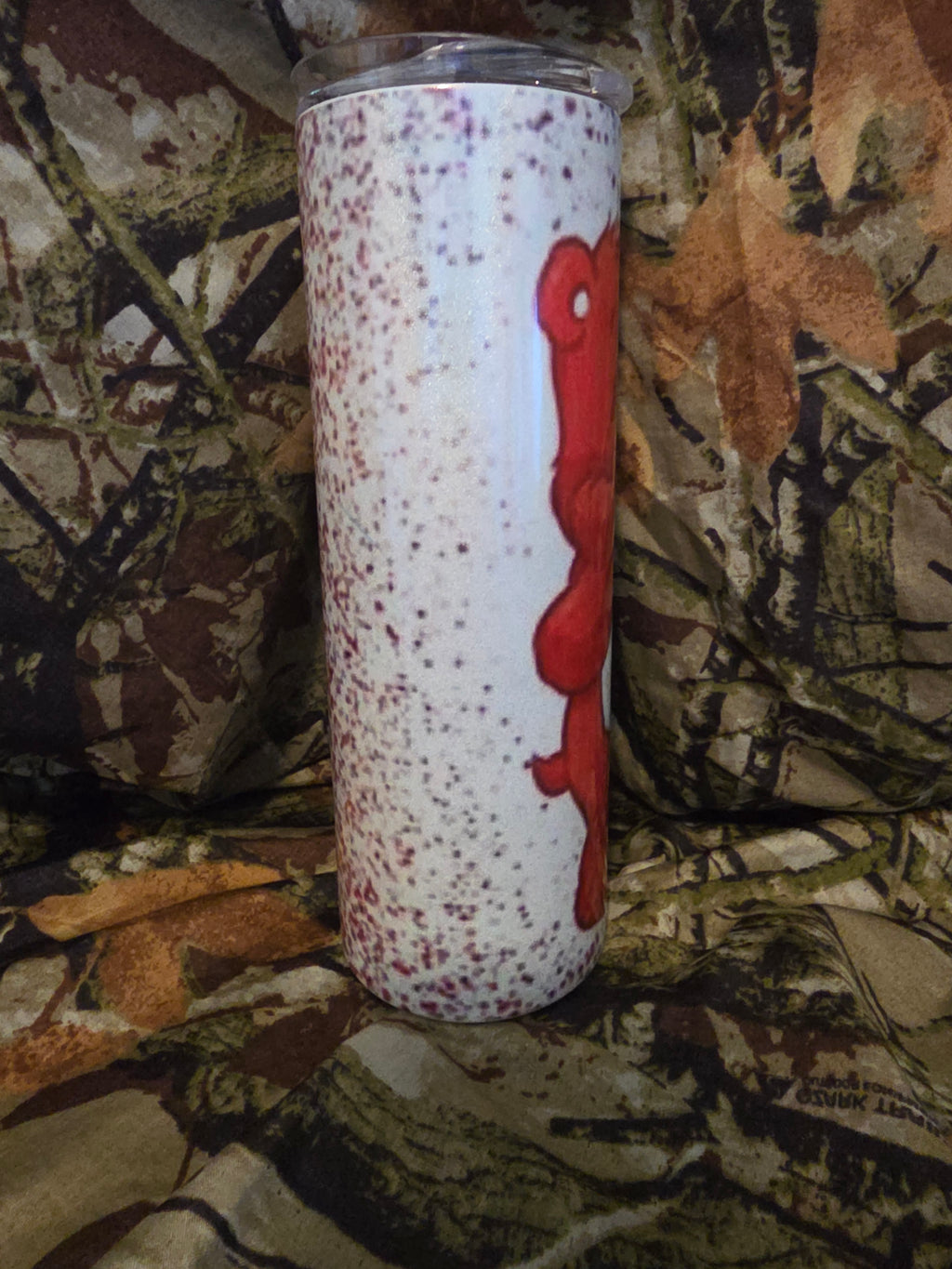 Wish A Bitch Would 20oz Skinny Tumbler – Funny Red Bear Stainless Steel Cup – Sarcastic Glitter Travel Mug