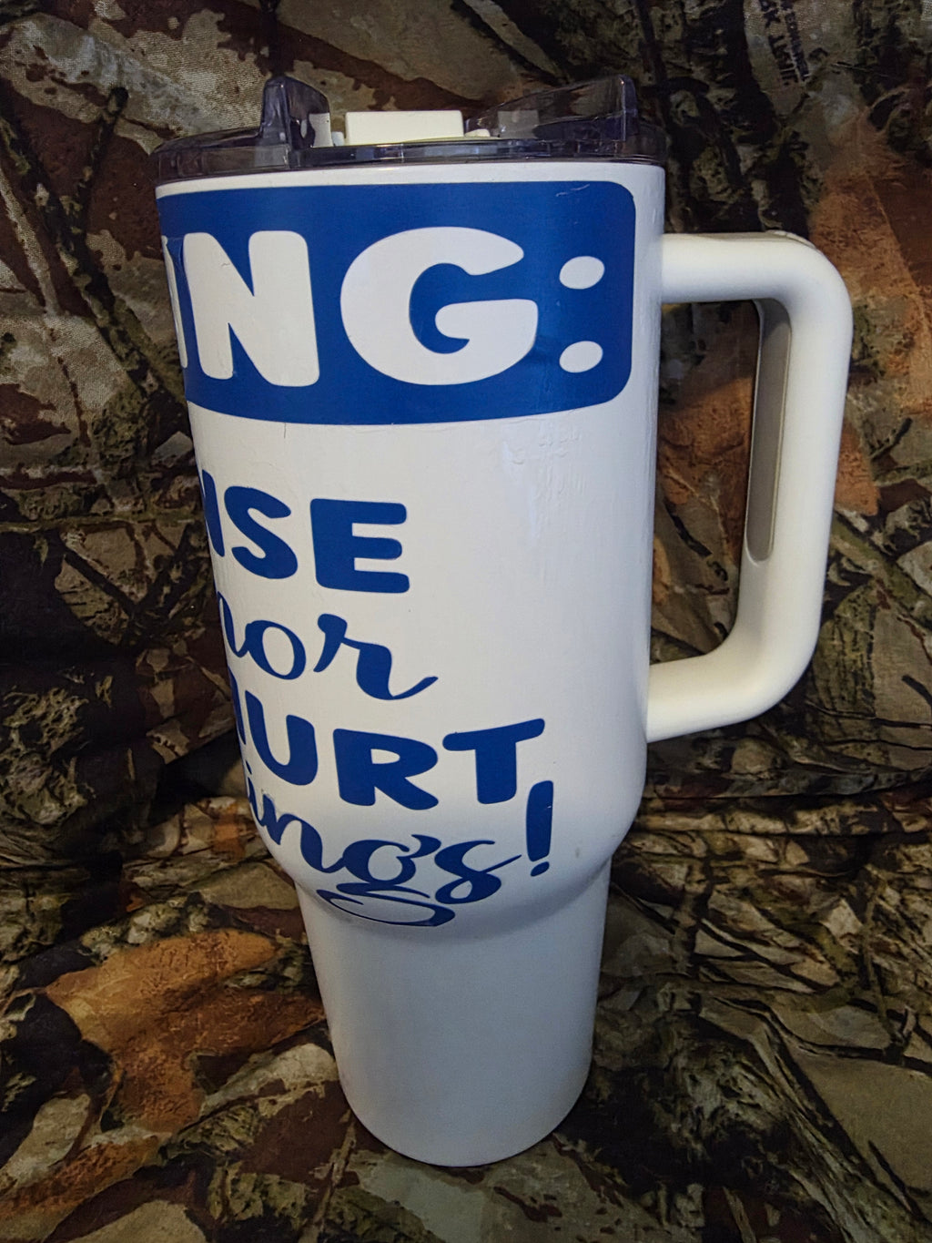 Funny Warning Humor 40oz Tumbler With Handle