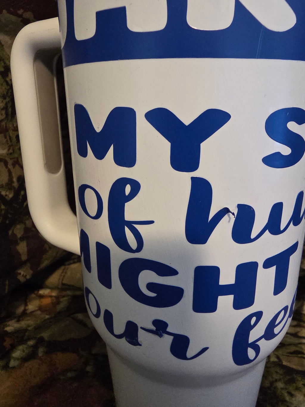 Funny Warning Humor 40oz Tumbler With Handle