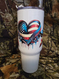 Patriotic Music 40oz Tumbler With Handle