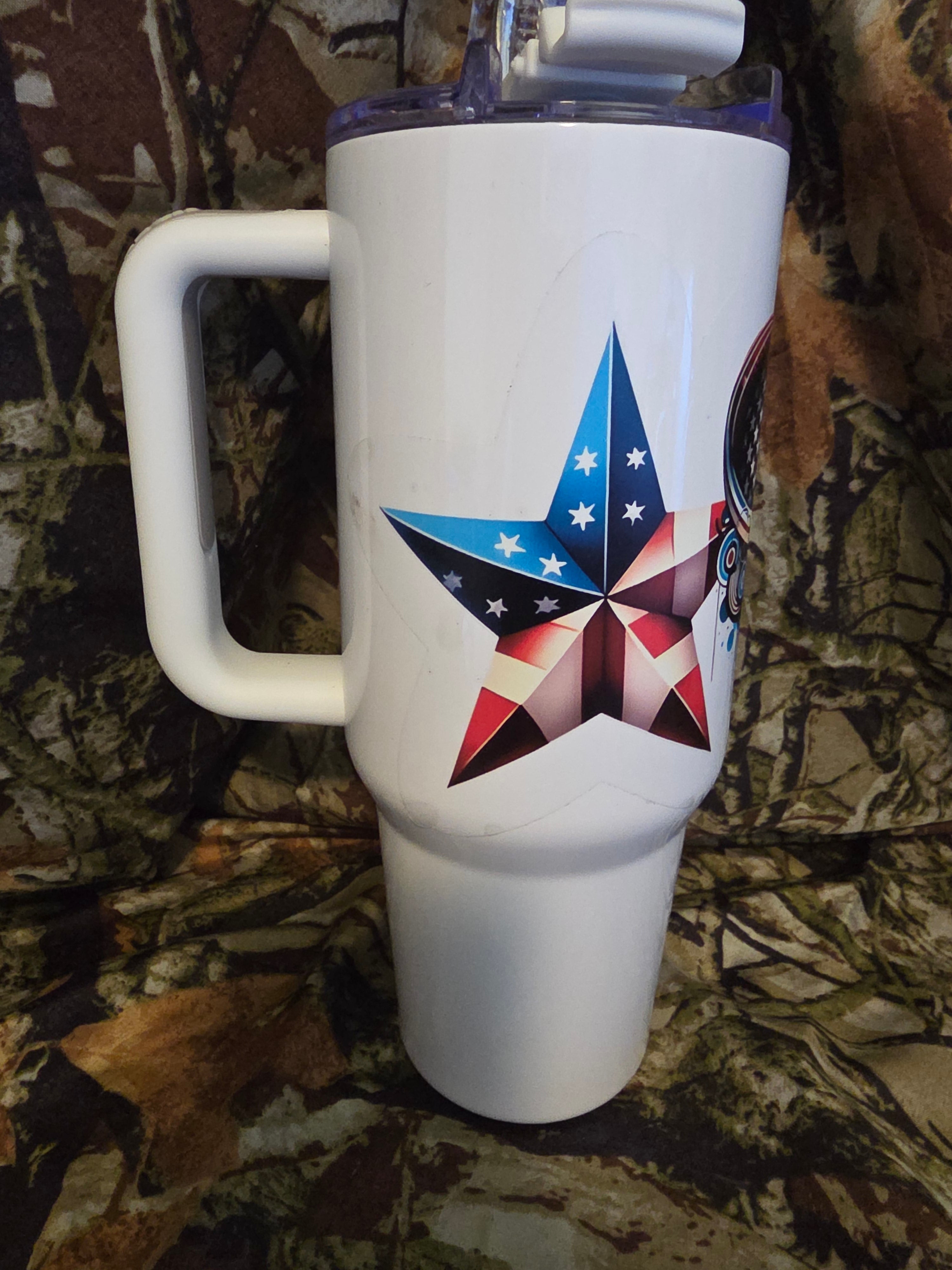 Patriotic Music 40oz Tumbler With Handle