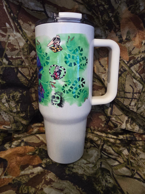 Beetlejuice Inspired 40oz Horror Tumbler