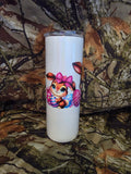 Cute Bunny Easter Tumbler 20oz Skinny Cup