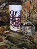 Bite Me Vampire 16 oz Cozy Style Tumbler with Lid Straw & Bottle Opener