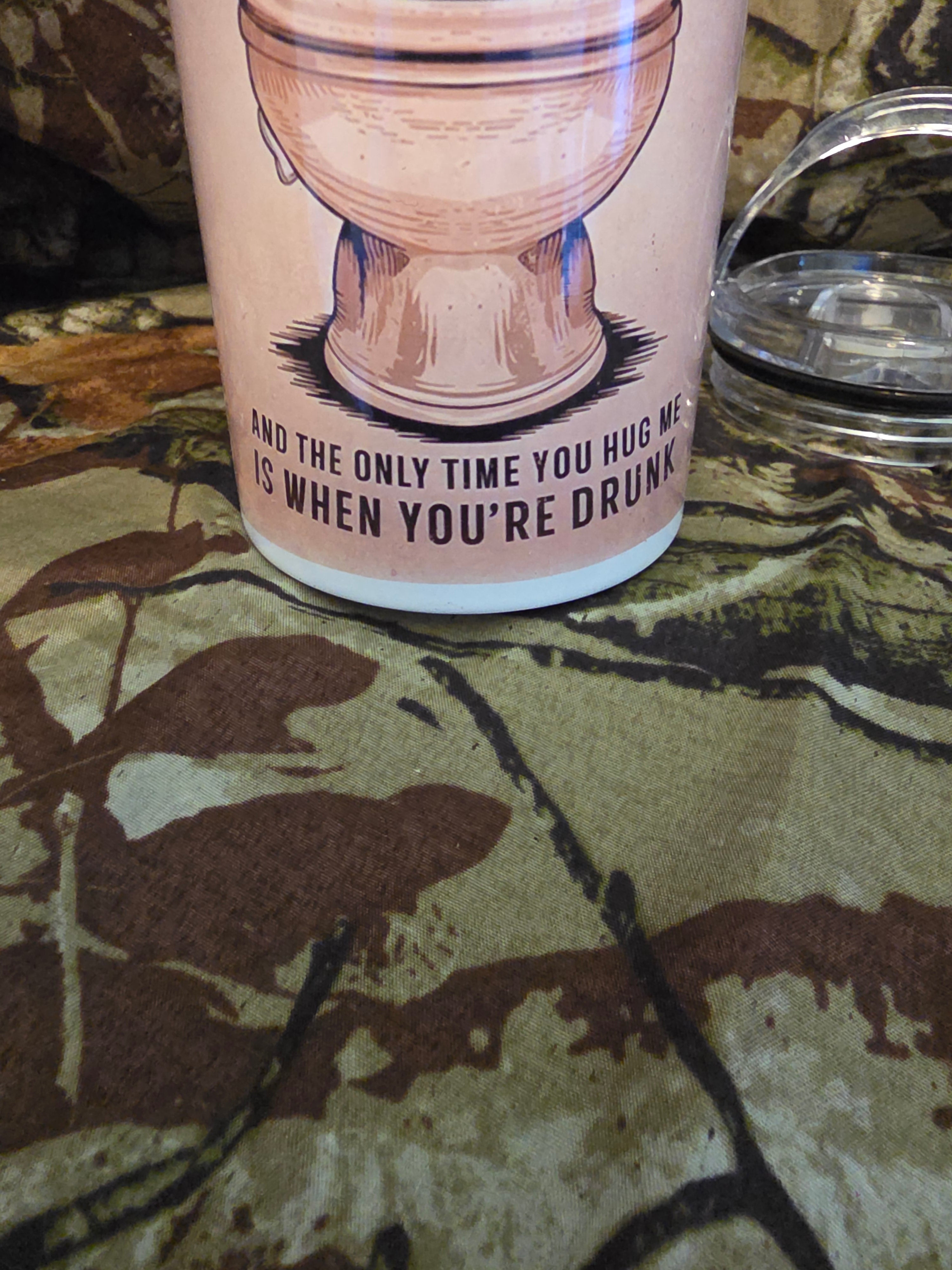 I Put Up With All Your Shit Funny Toilet 16 oz Cozy Style Tumbler with Lid Straw & Bottle Opener