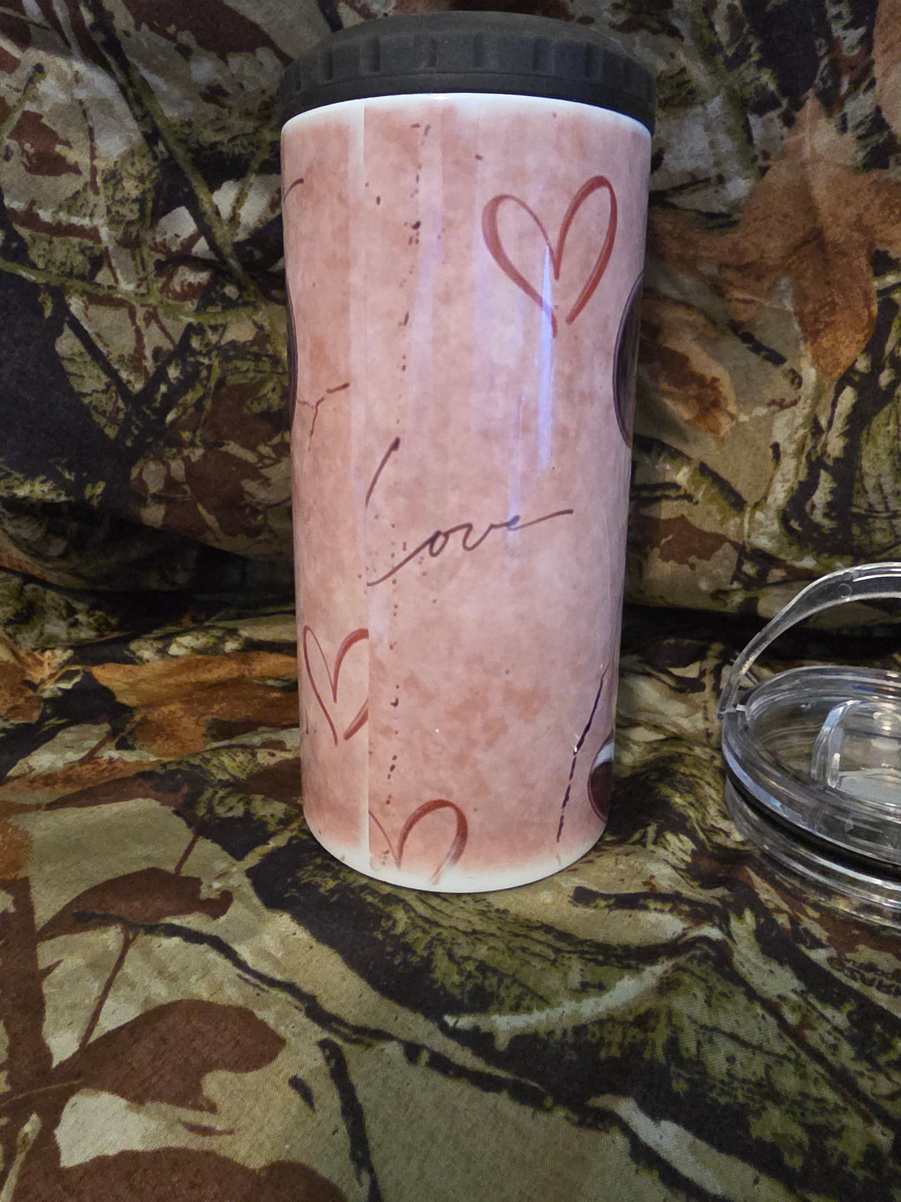 Country Style Mouse Couple 16 oz Cozy Style Tumbler with Lid Straw & Bottle Opener