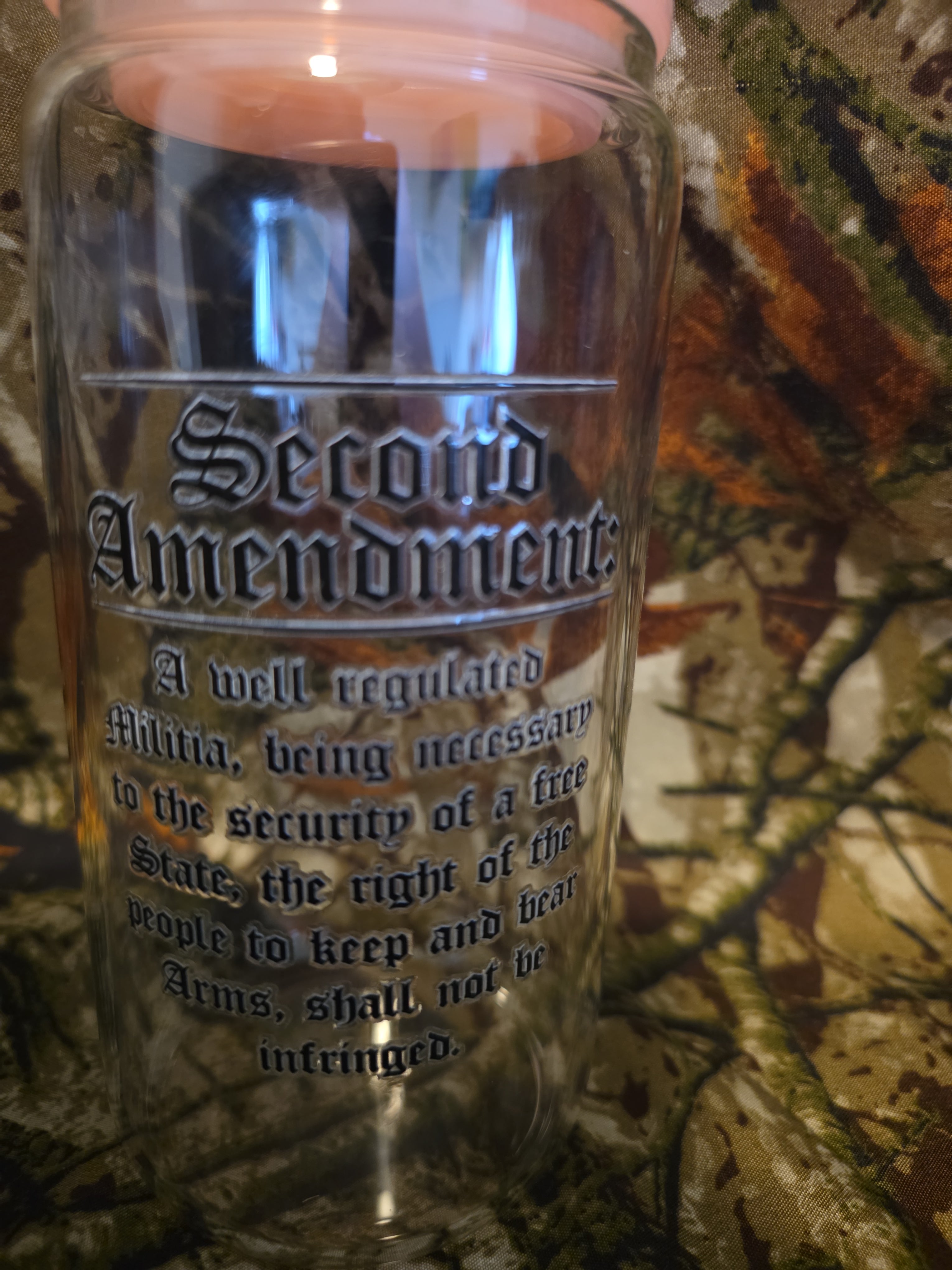 Second Amendment Glass Tumbler