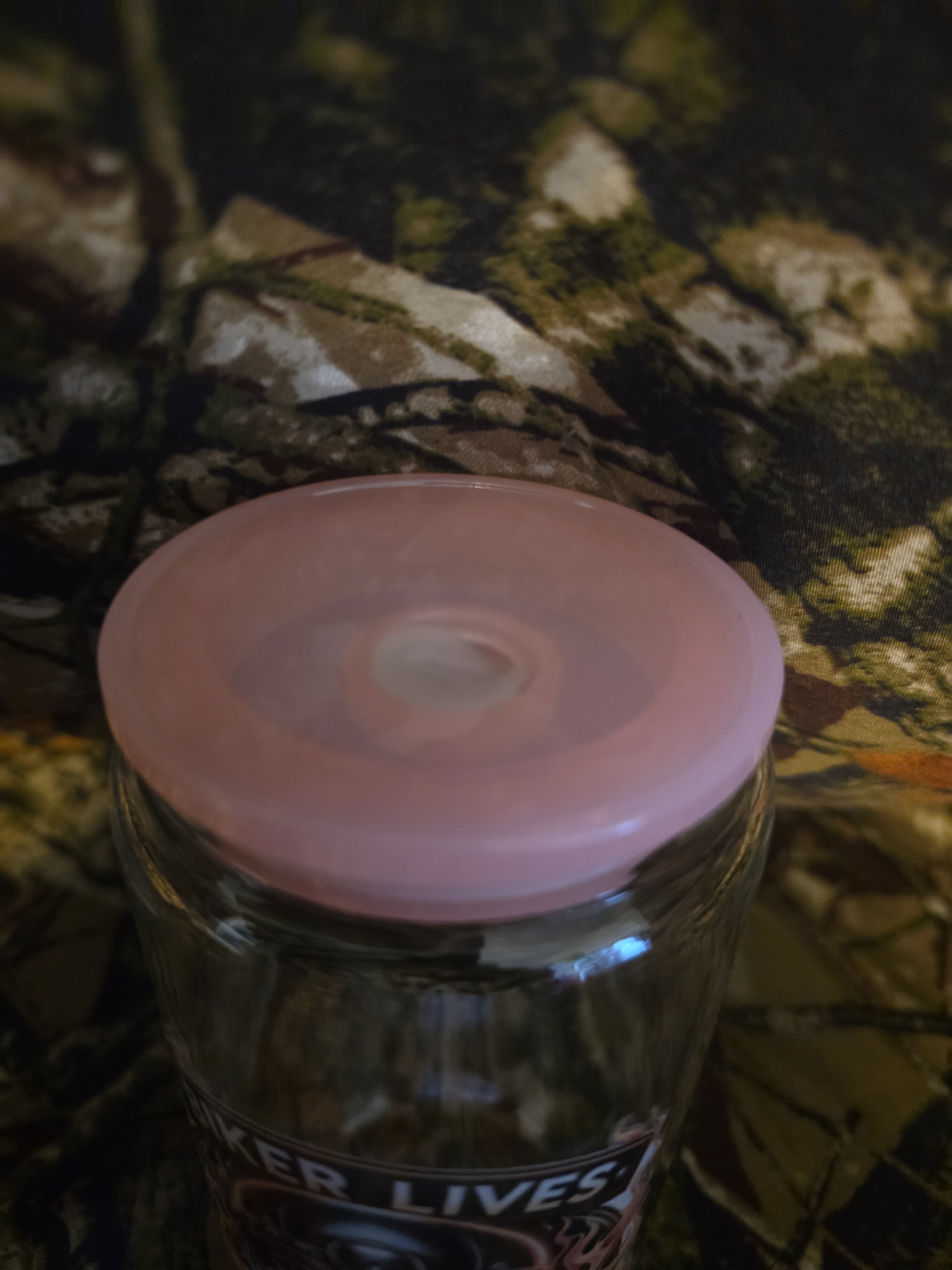 Biker Lives Matter Skull Glass Tumbler