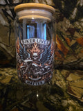 Biker Lives Matter Winged Skull Motorcycle Glass Tumbler