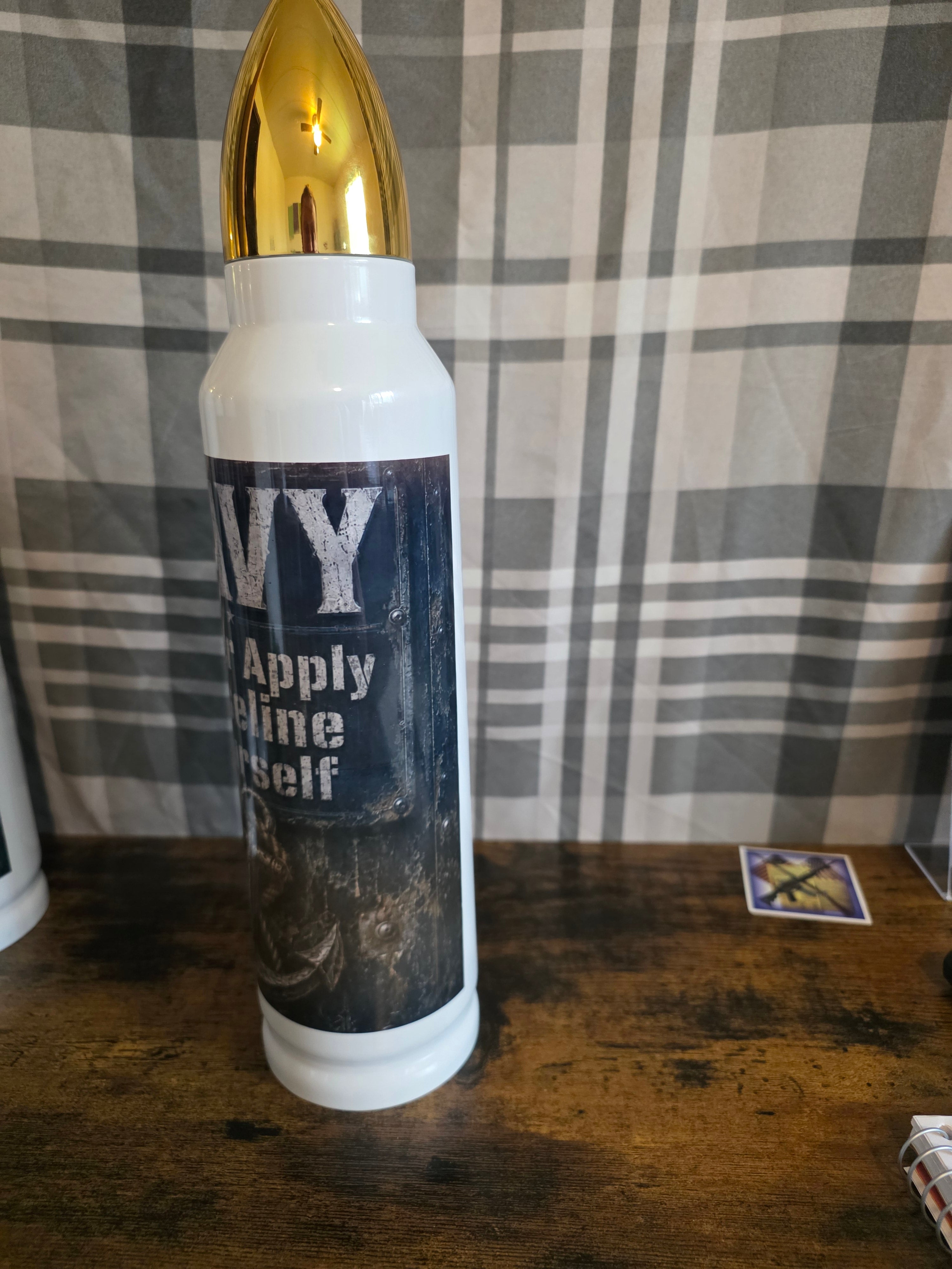 Navy "Never Apply Vaseline to Yourself" 32 oz Bullet Thermos