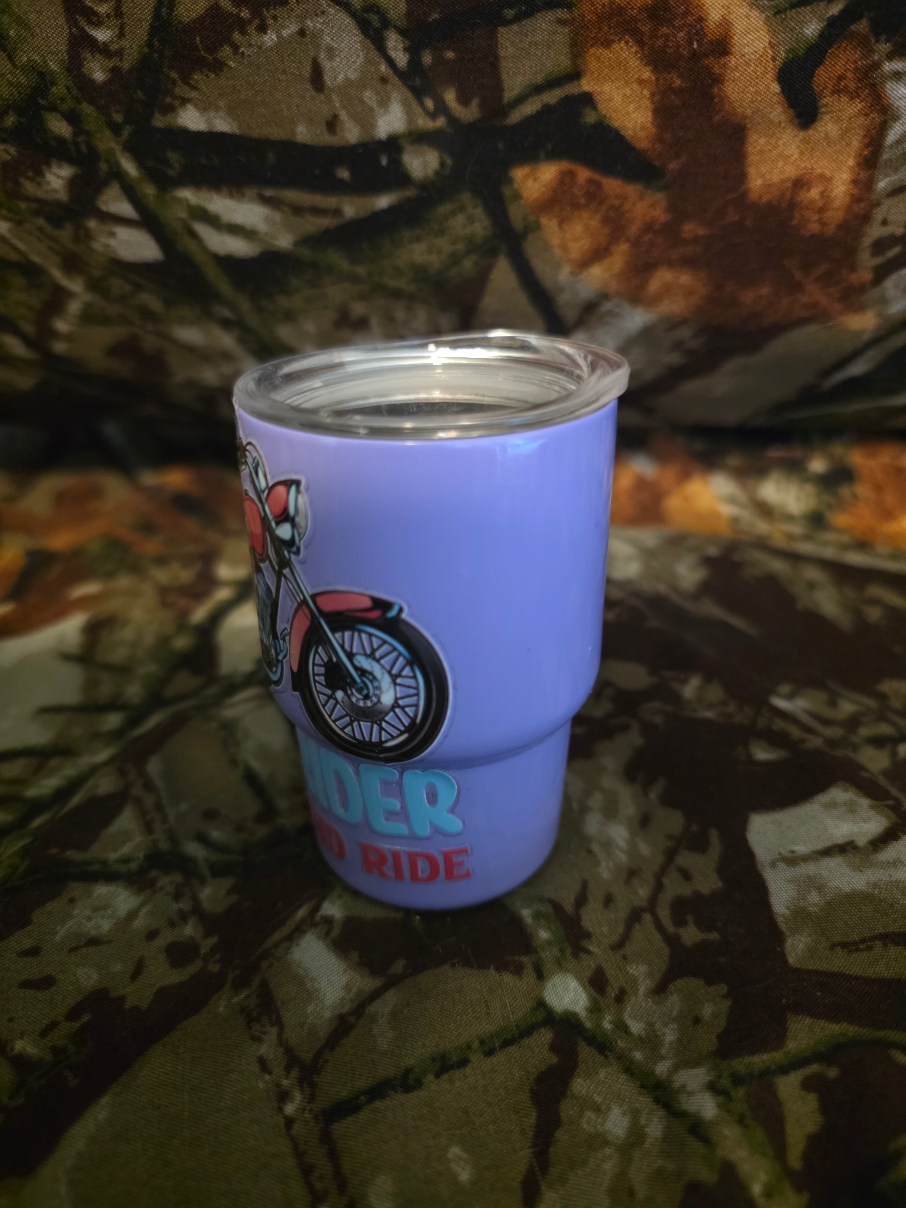 Purple Biker Mini Tumbler – Ride Fast Ride Free
