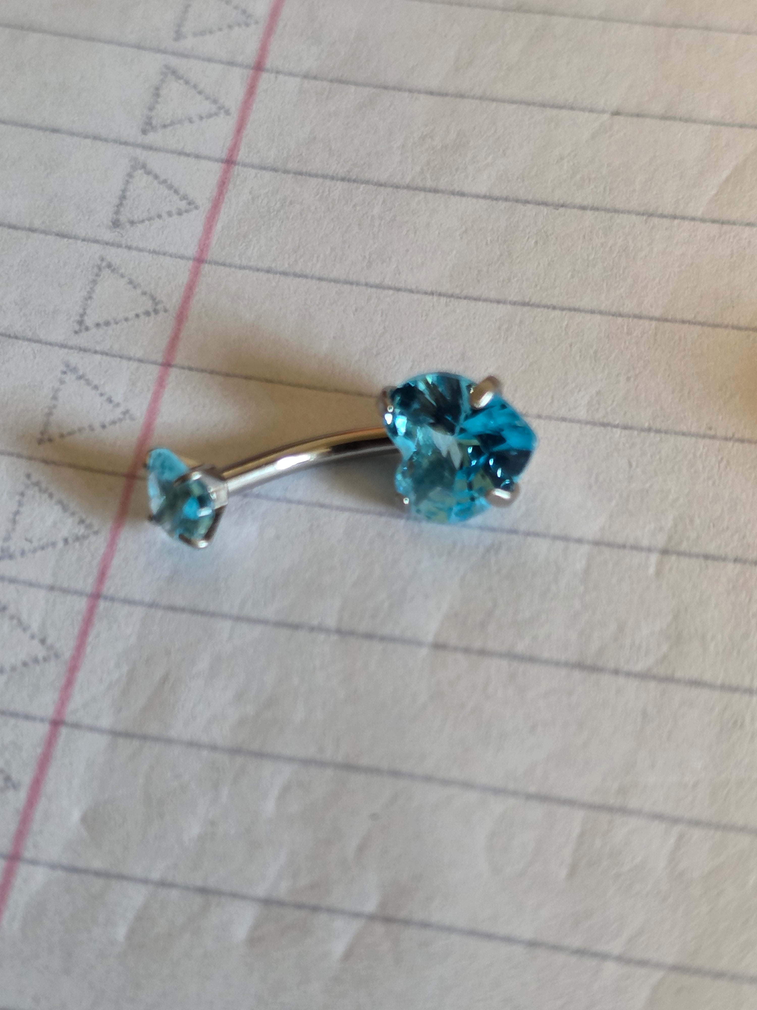 Surgical Steel Gem Belly Rings – Assorted Crystal Designs