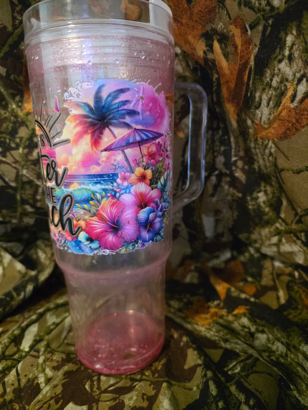 Life Is Better at the Beach 40 oz Snow Globe Tumbler