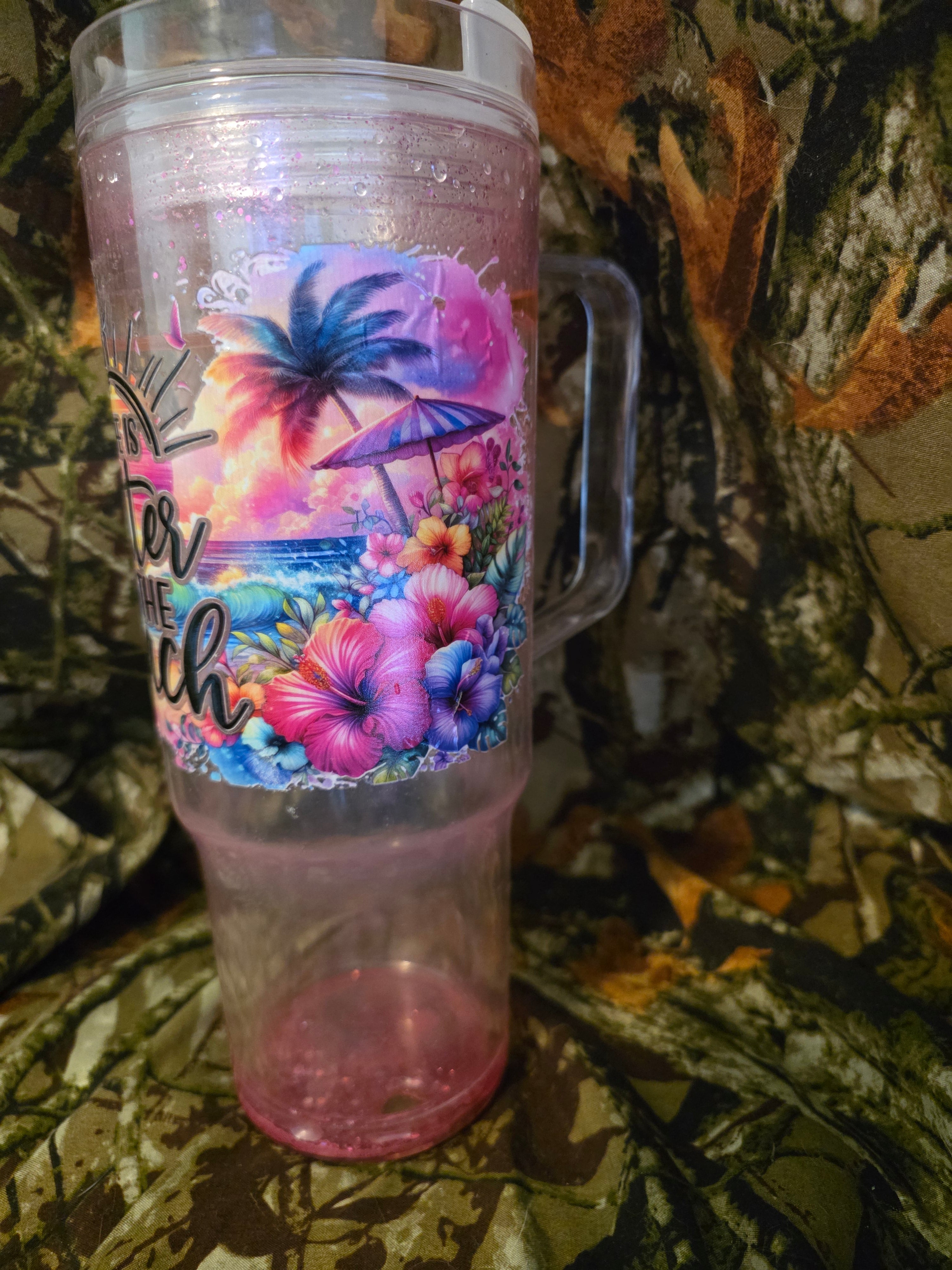 Life Is Better at the Beach 40 oz Snow Globe Tumbler