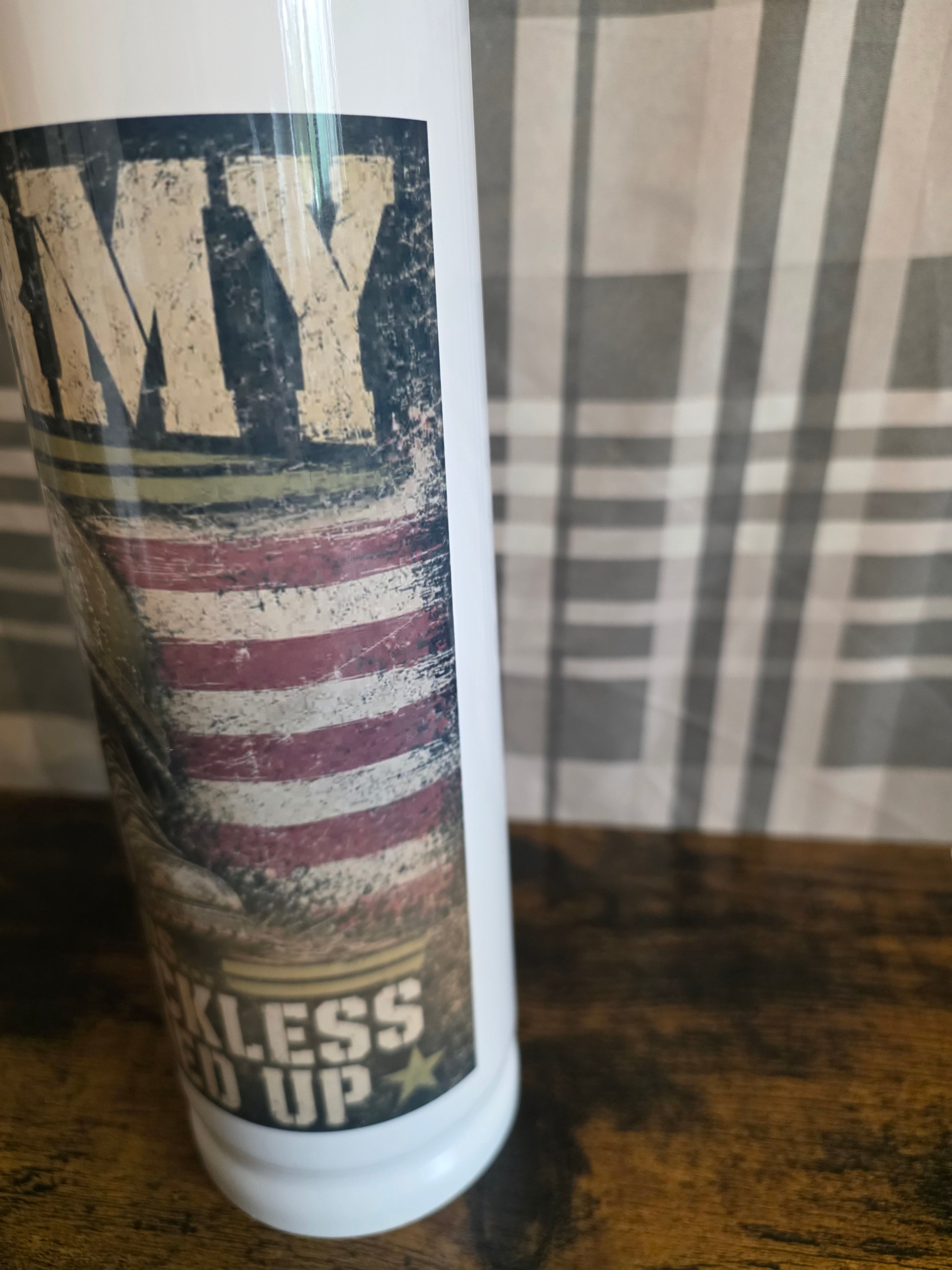 U.S. Army "Yes, My Reckless A** Signed Up" 32 oz Bullet Thermos
