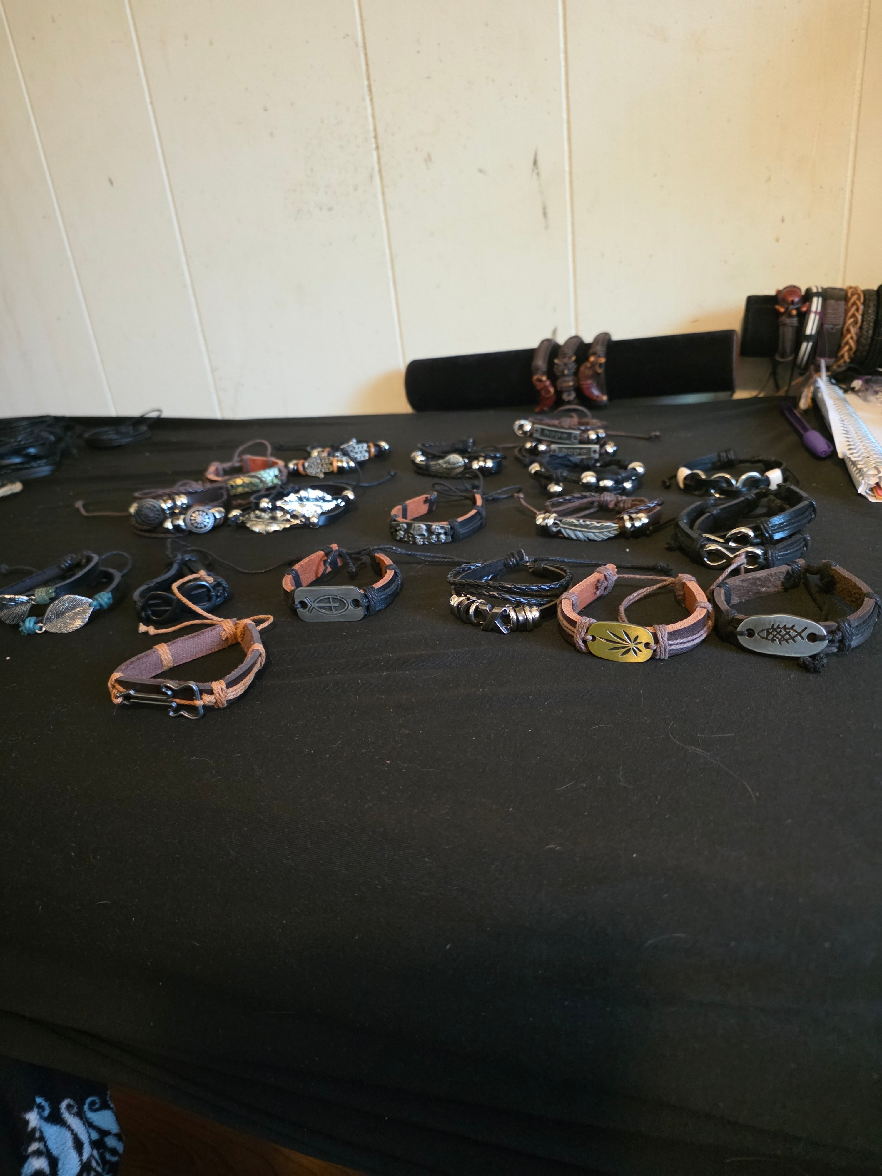 Leather Symbol & Charm Bracelet Collection