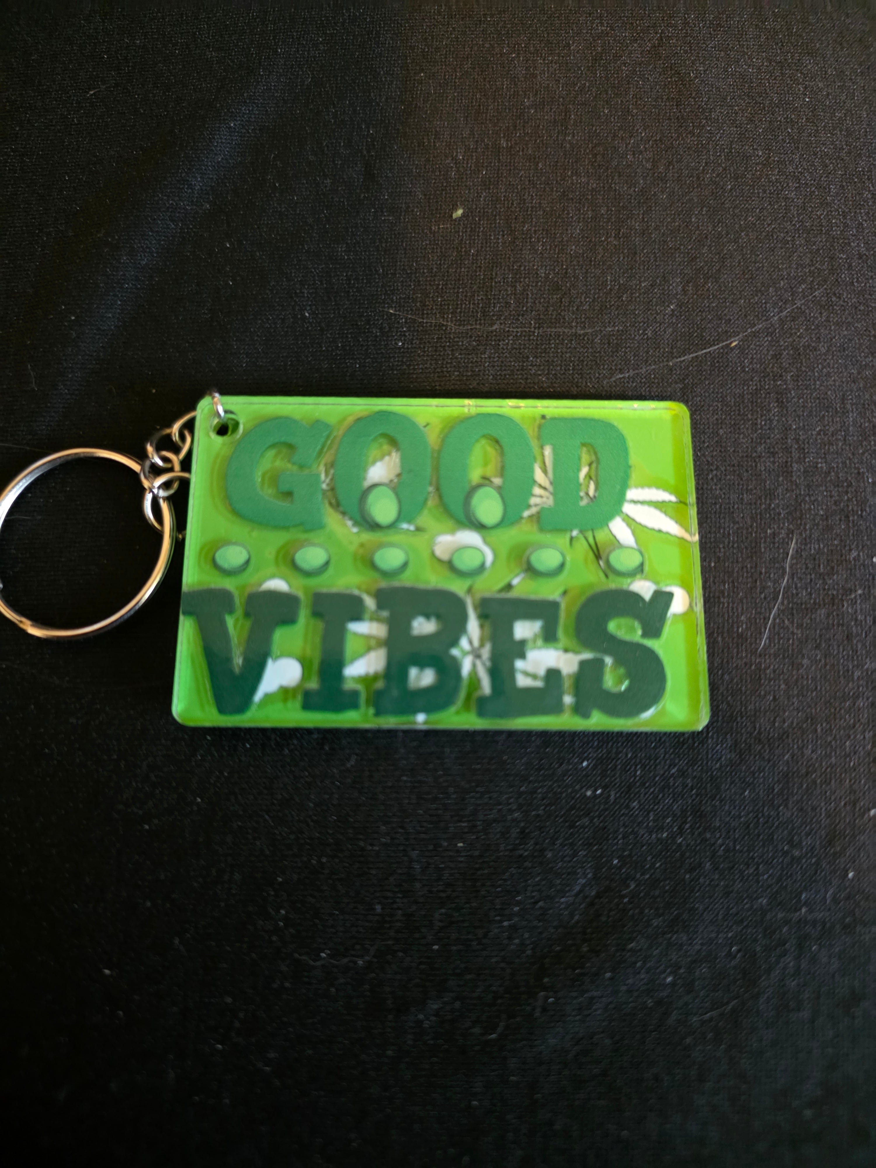 Handmade Acrylic Square Keychains – Assorted Designs