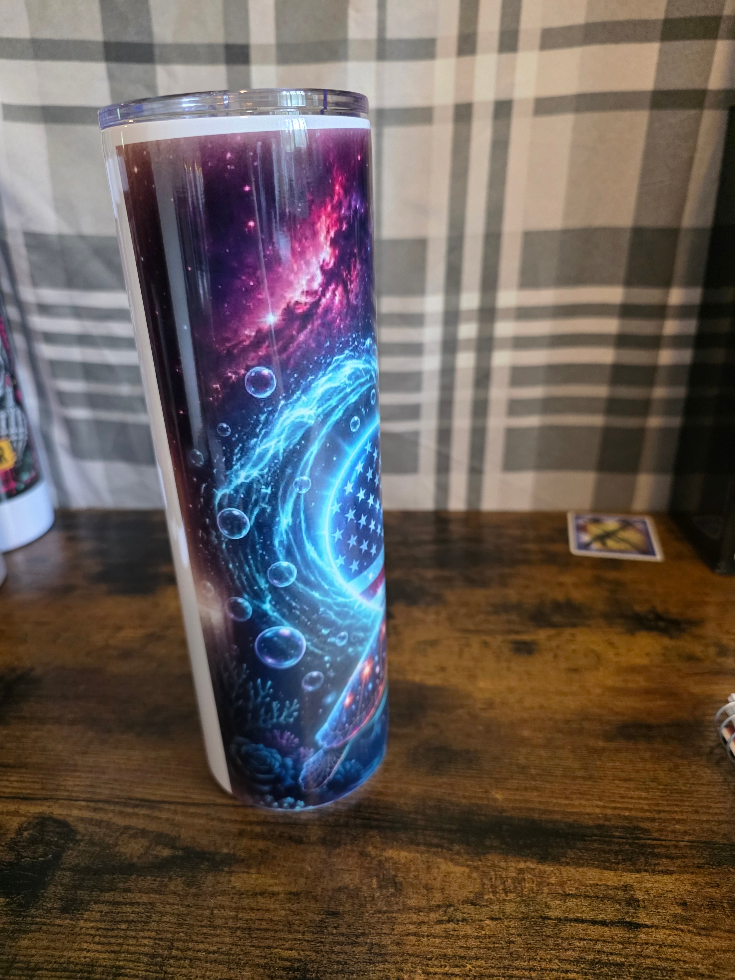 Patriotic Sea Turtle Heart 30 oz Skinny Tumbler