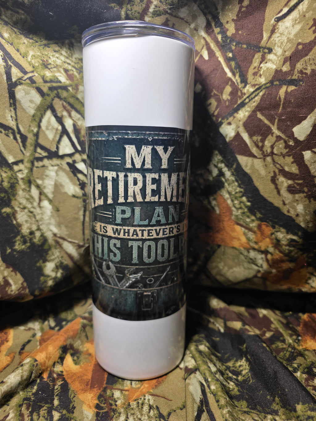 My Retirement Plan Is Whatever's In This Toolbox 30 oz Skinny Tumbler with Lid and Straw