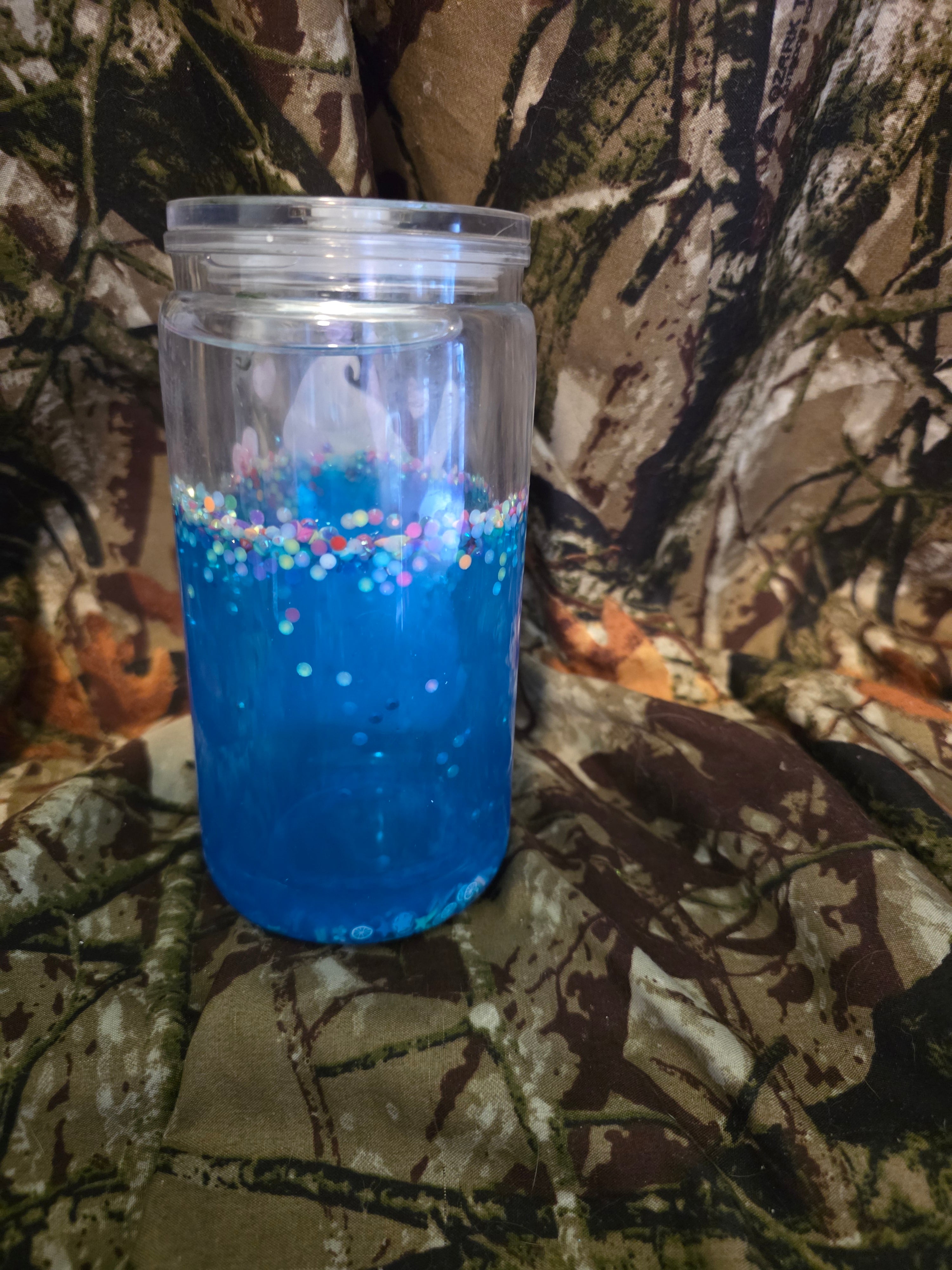 16 oz Plastic Snow Globe Tumbler – Cute Hot Cocoa Design