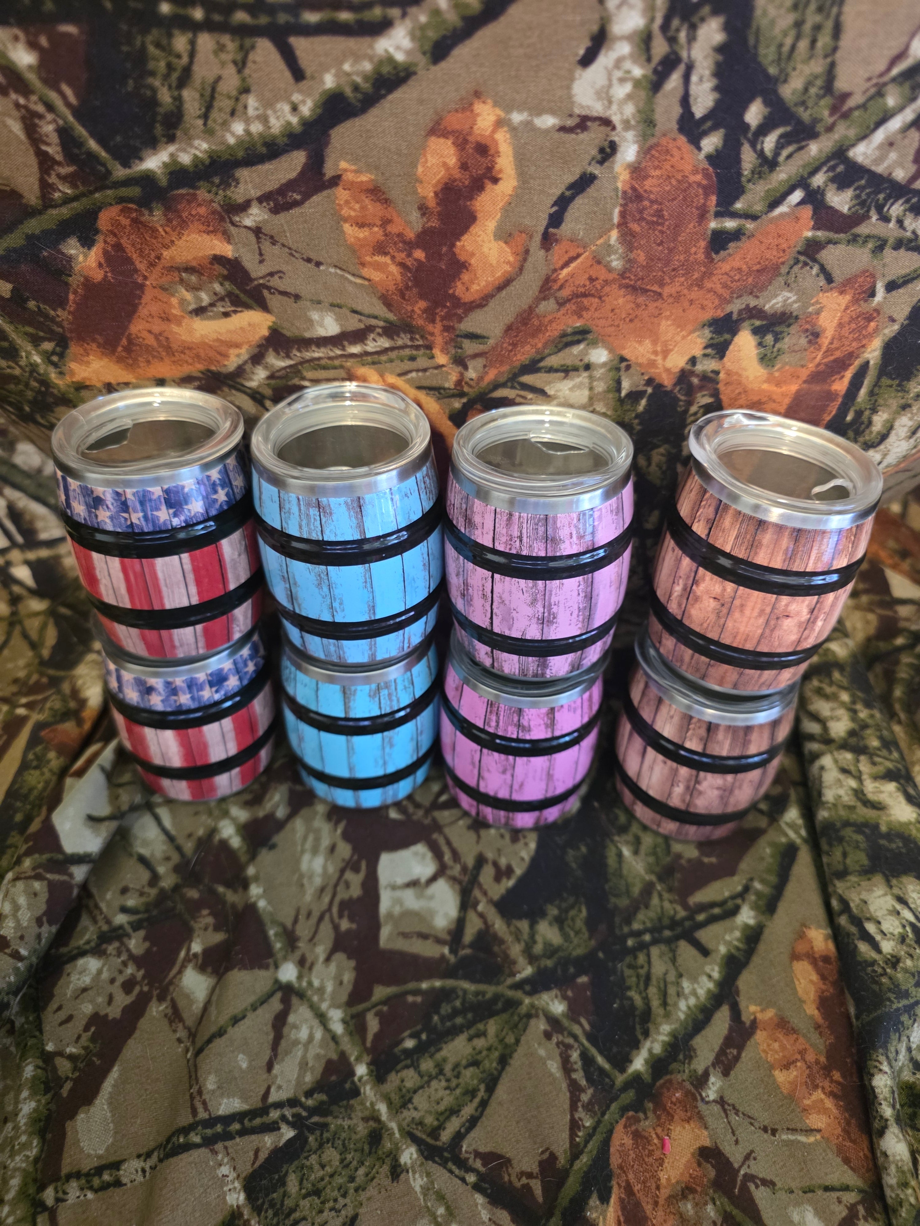 Rustic Barrel Style Stainless Steel Tumblers – Choose Your Design