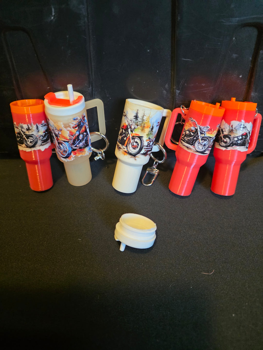 Motorcycle Mini Tumbler Keychain & ChapStick Holder