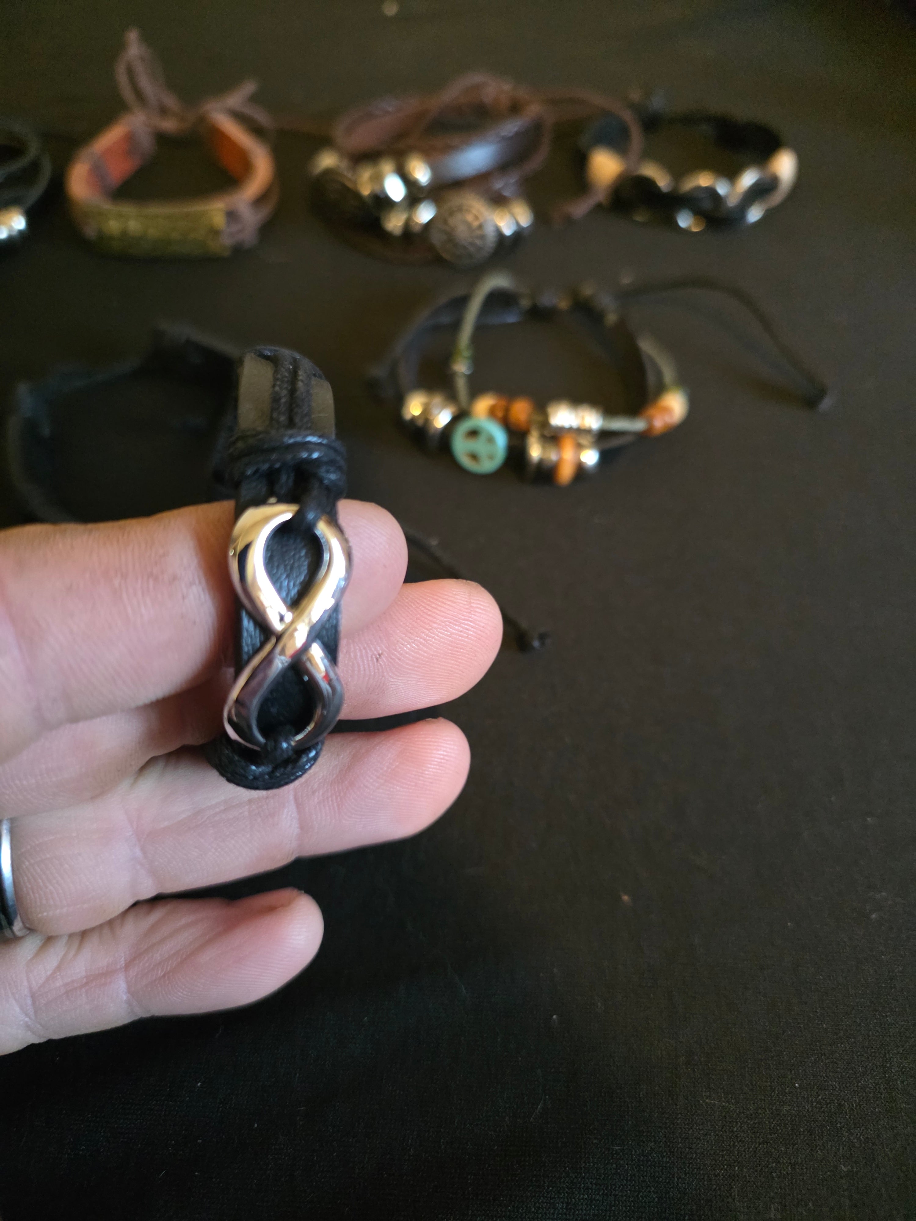 Leather Symbol & Charm Bracelet Collection
