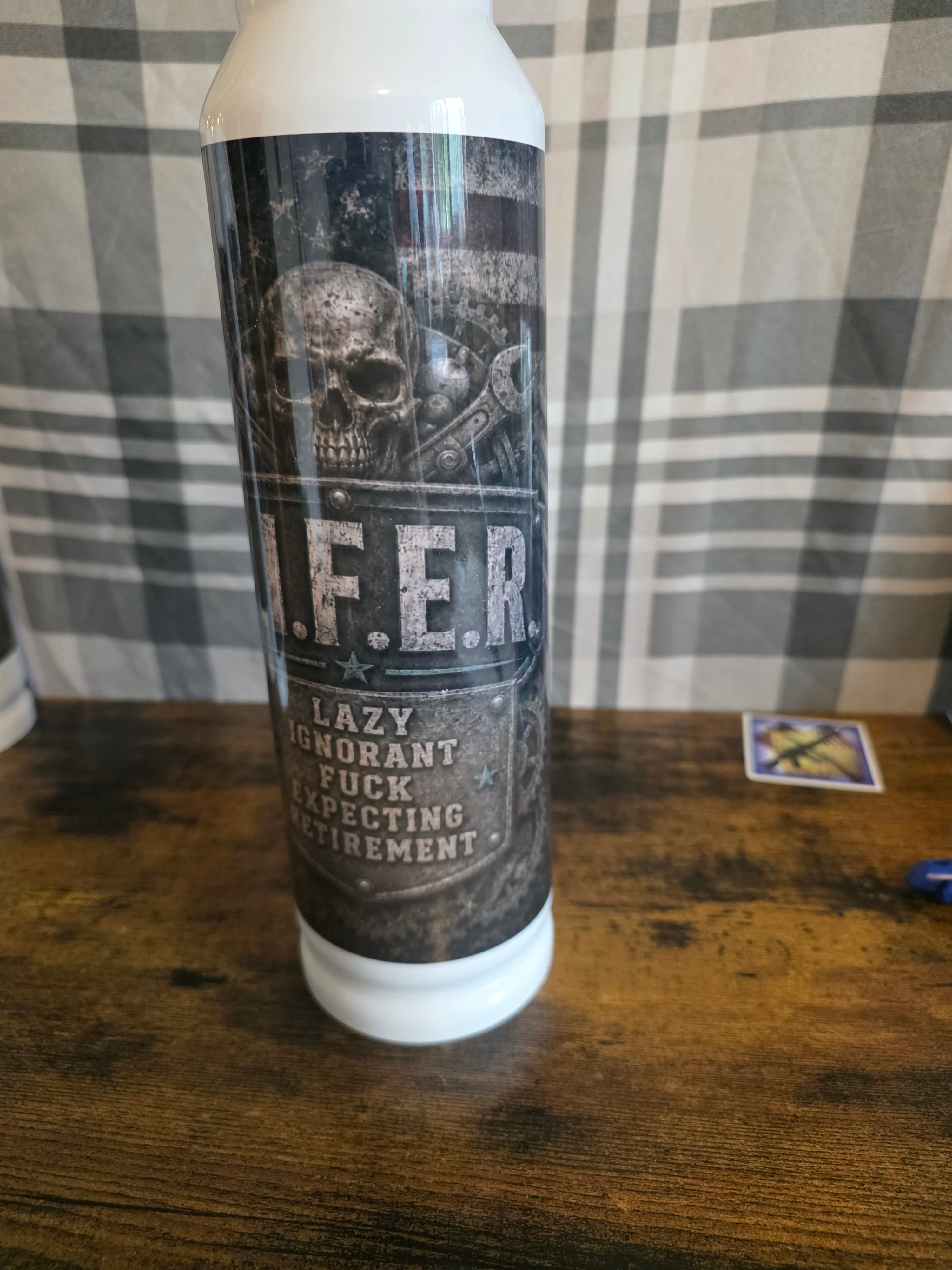 L.I.F.E.R. (Lazy Ignorant F**k Expecting Retirement) 32 oz Bullet Thermos