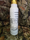 “Memorial Soldier American Flag 32oz Bullet Thermos Tumbler”
