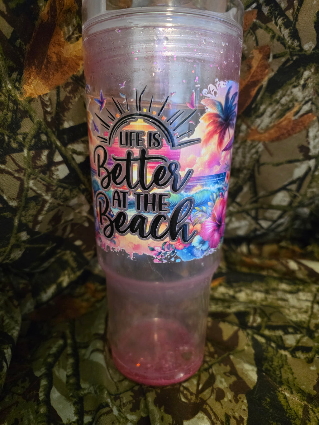 Life Is Better at the Beach 40 oz Snow Globe Tumbler
