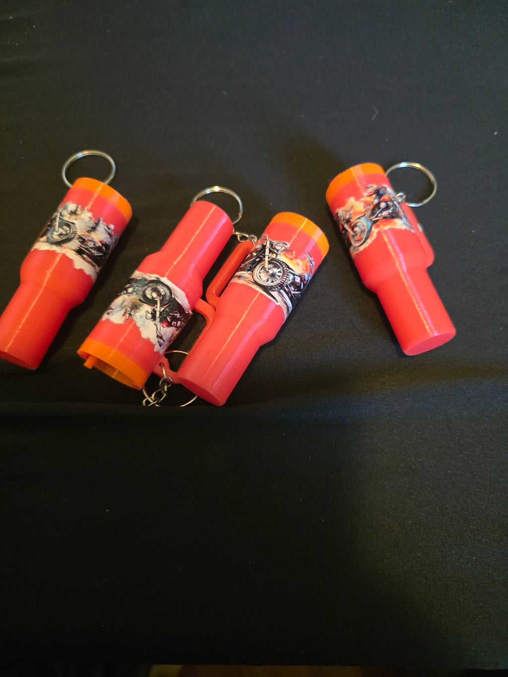 Motorcycle Mini Tumbler Keychain & ChapStick Holder