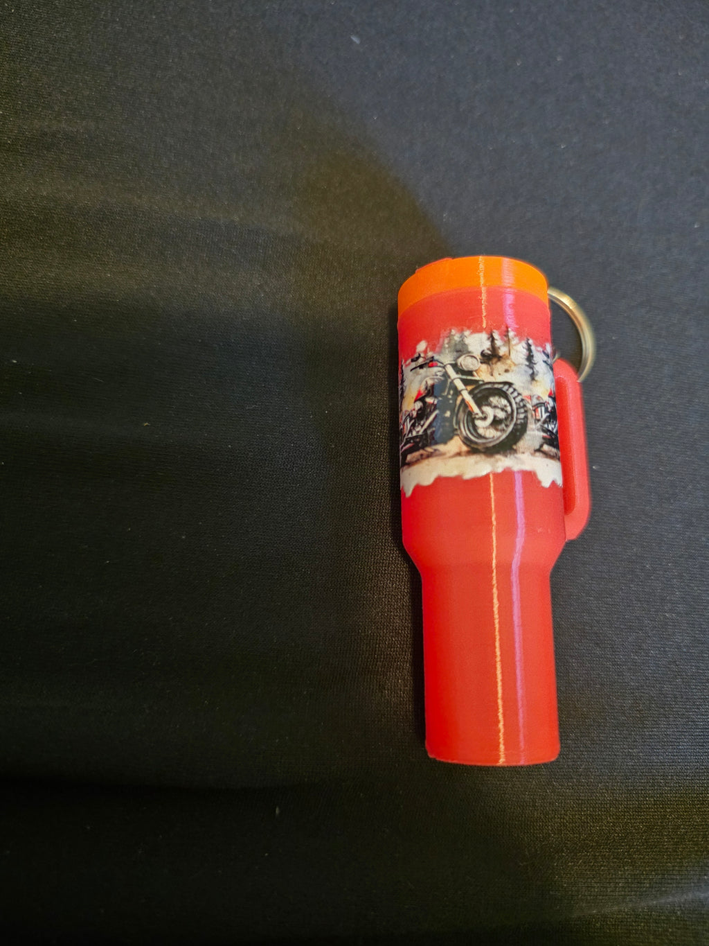 Motorcycle Mini Tumbler Keychain & ChapStick Holder