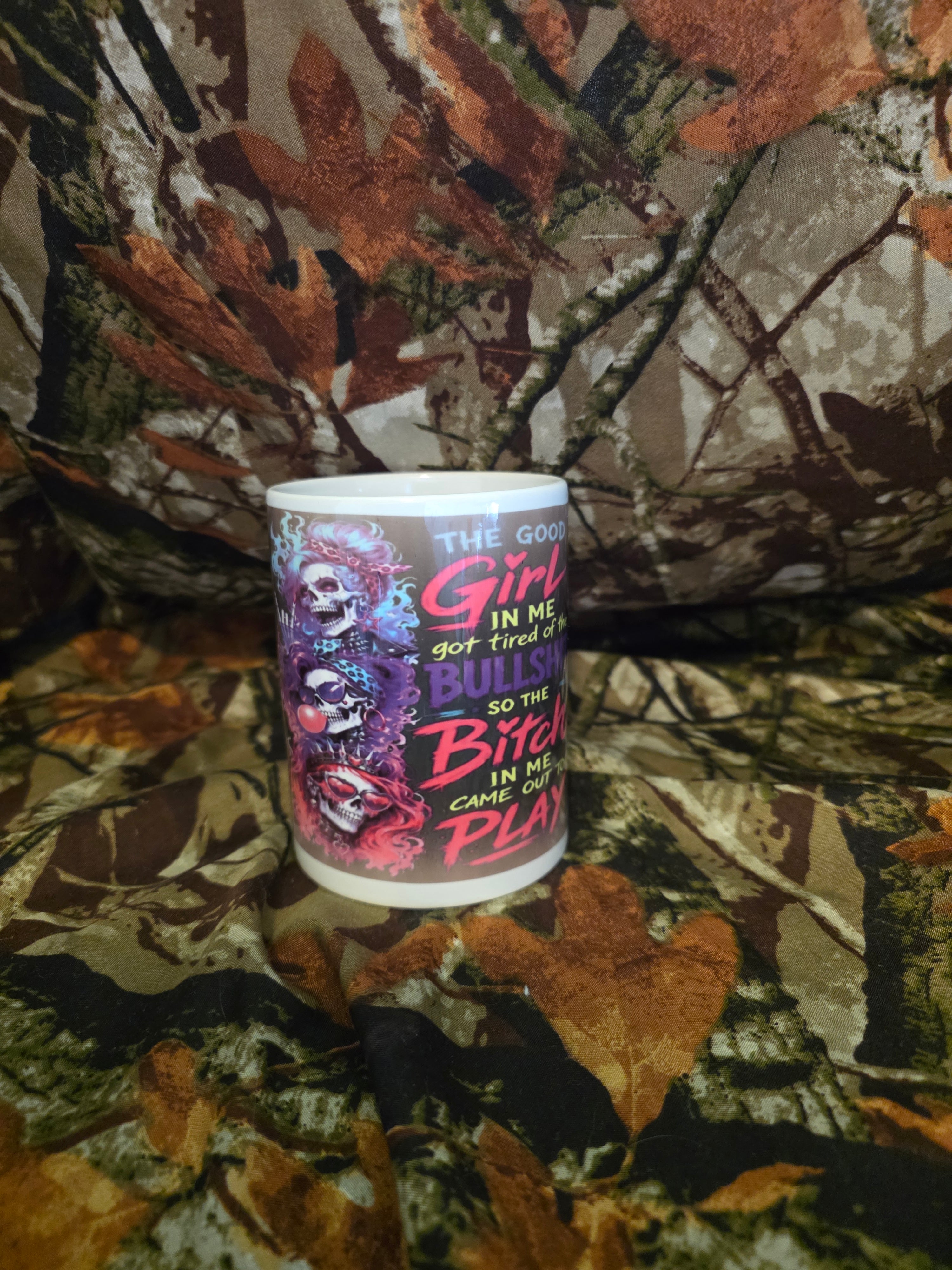 Good Girl / Bitch Came Out Coffee Mug – Funny Skull Attitude Mug
