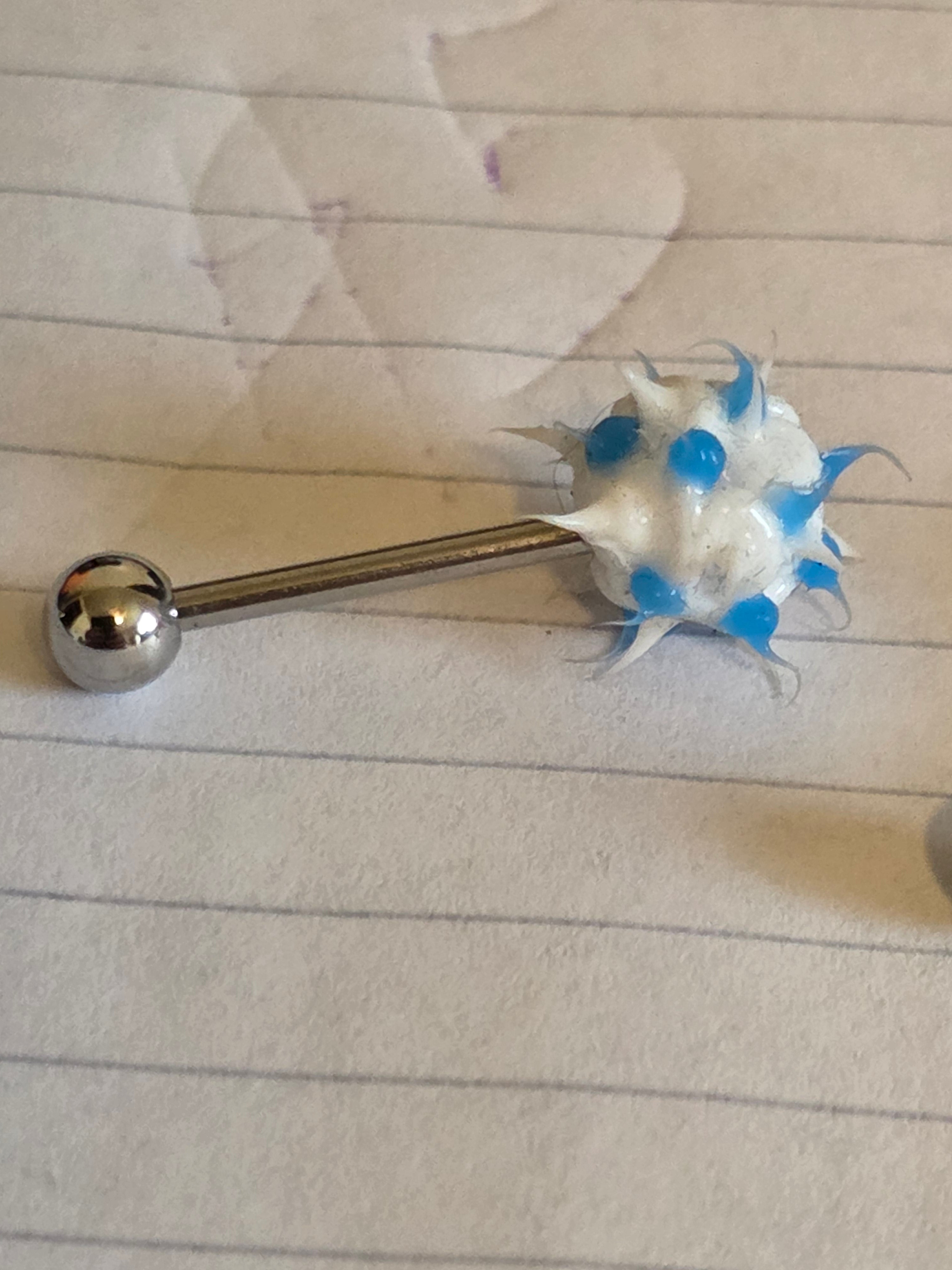 Surgical Steel Silicone Spike Ball Barbells