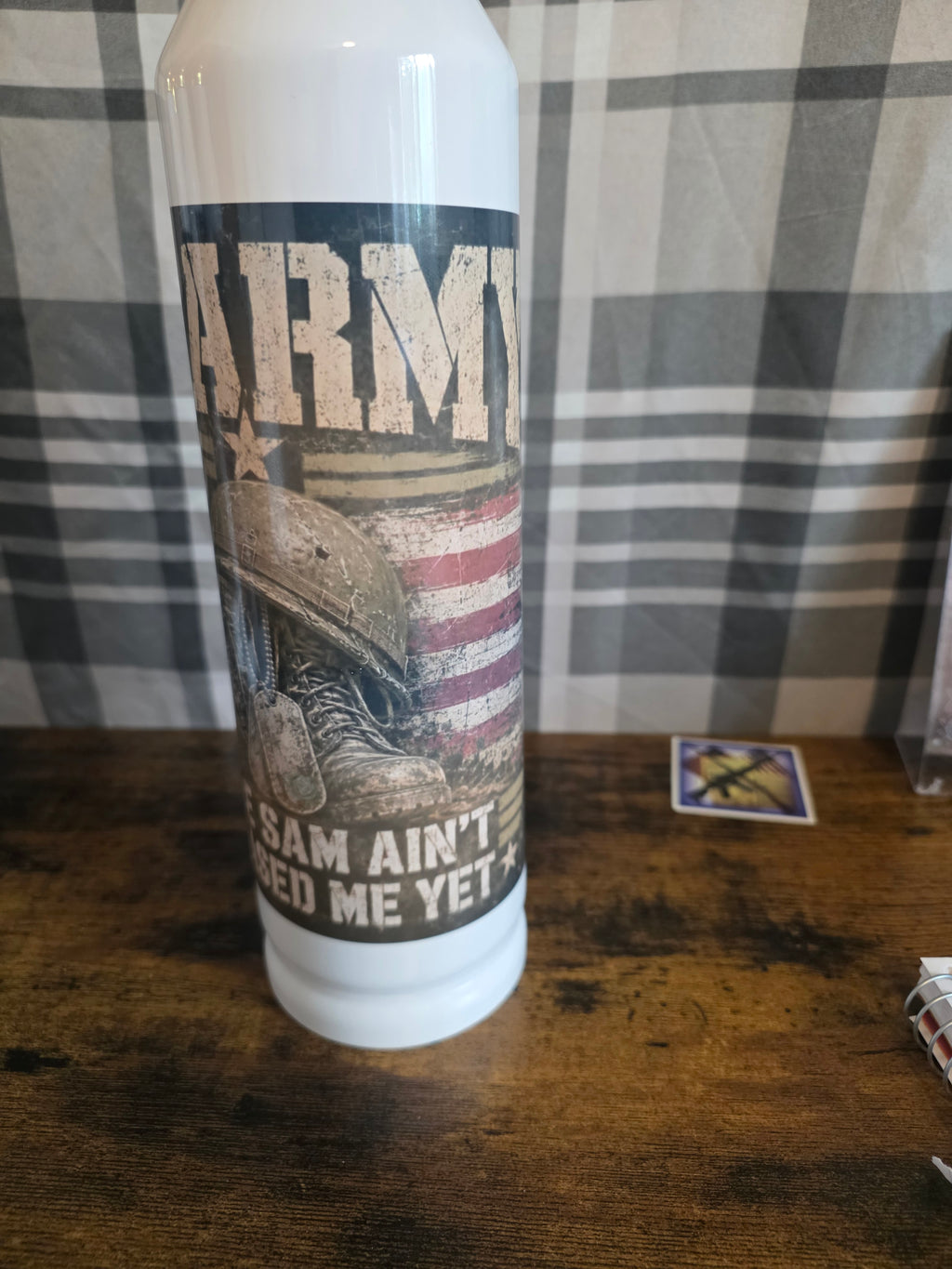Uncle Sam Ain't Released Me Yet" 32 oz Bullet Thermos