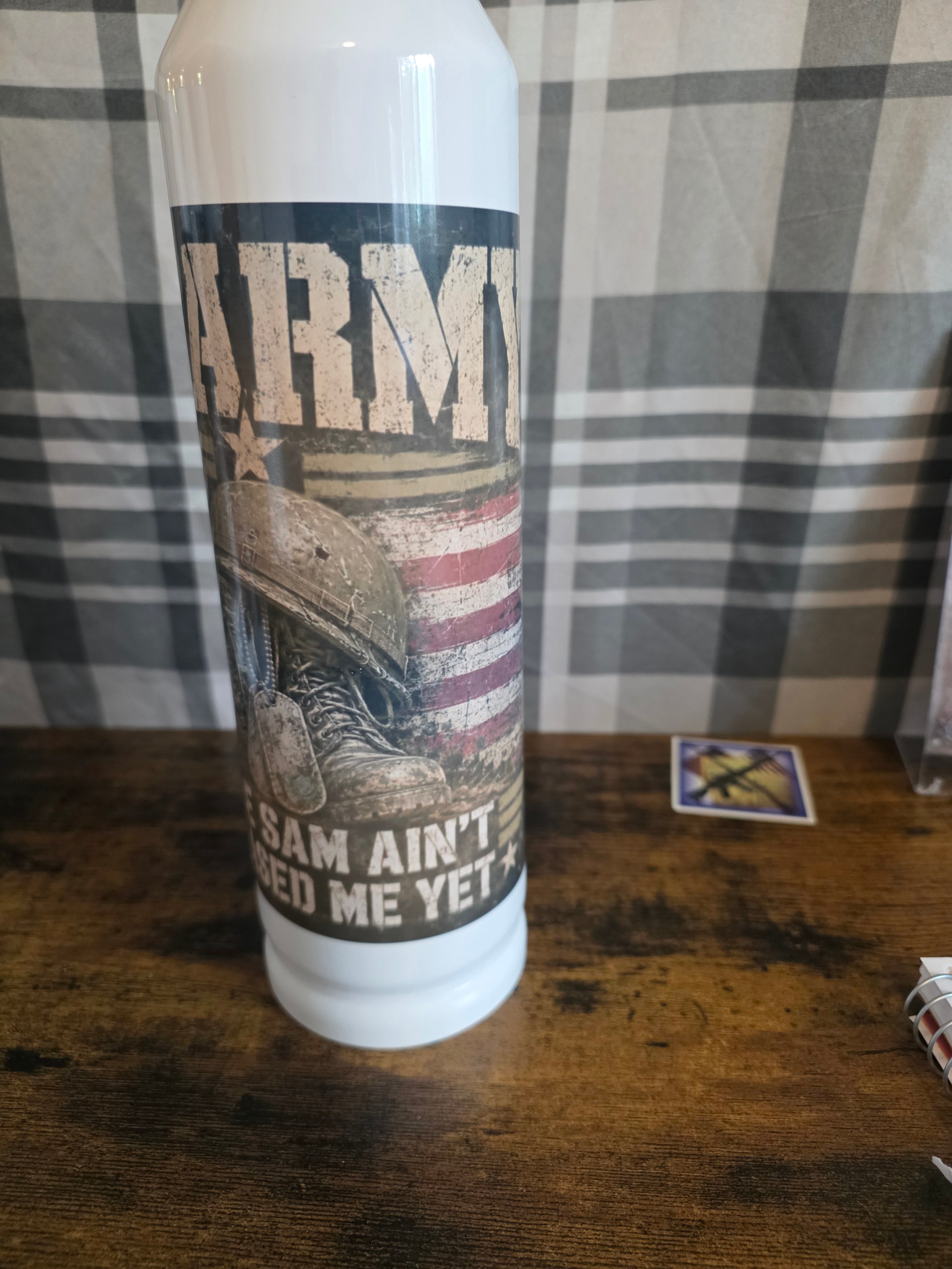 Uncle Sam Ain't Released Me Yet" 32 oz Bullet Thermos