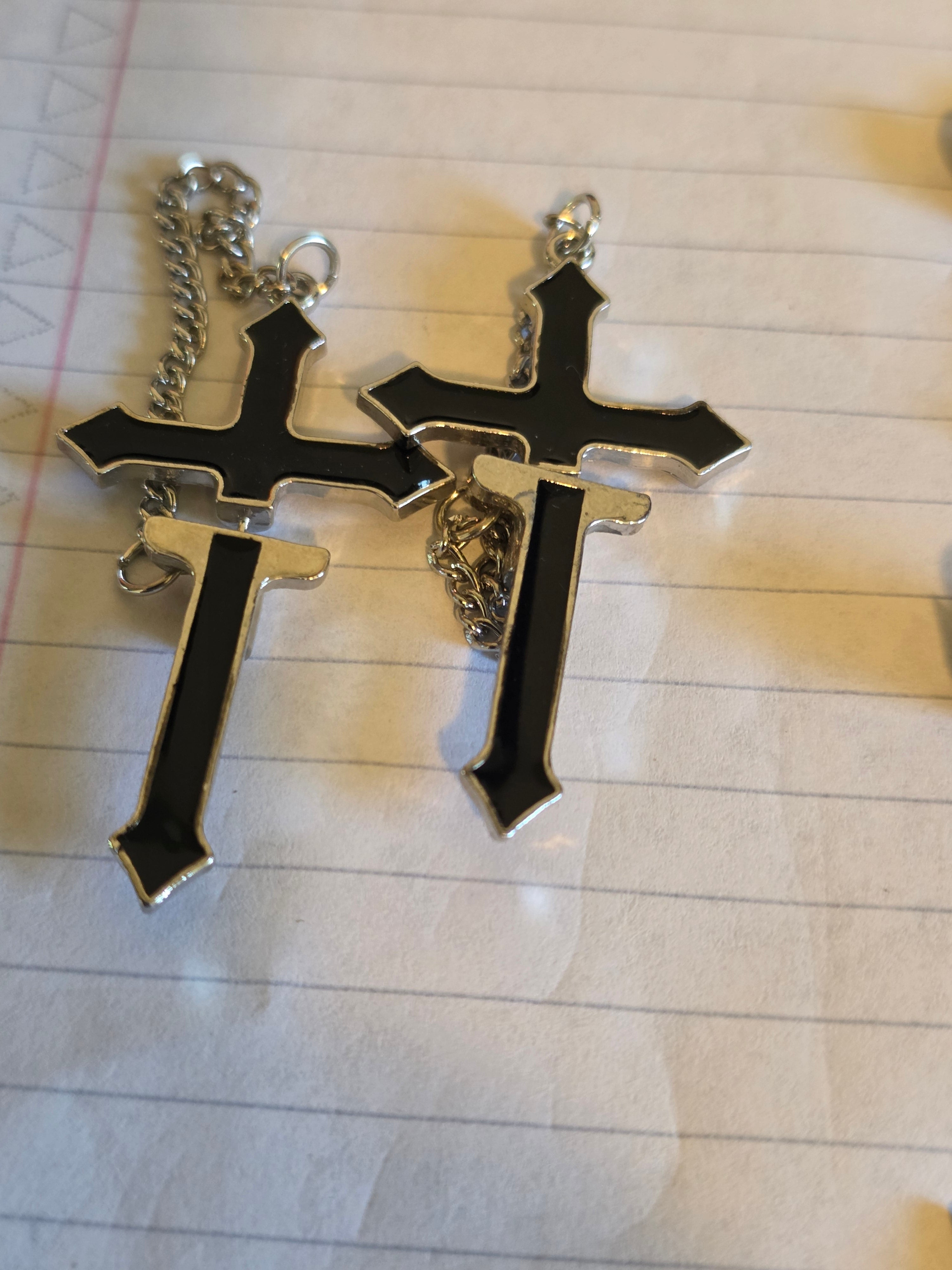 Premium Black Alternative Earring Collection – Cross, Chain, Axe & Spike Styles
