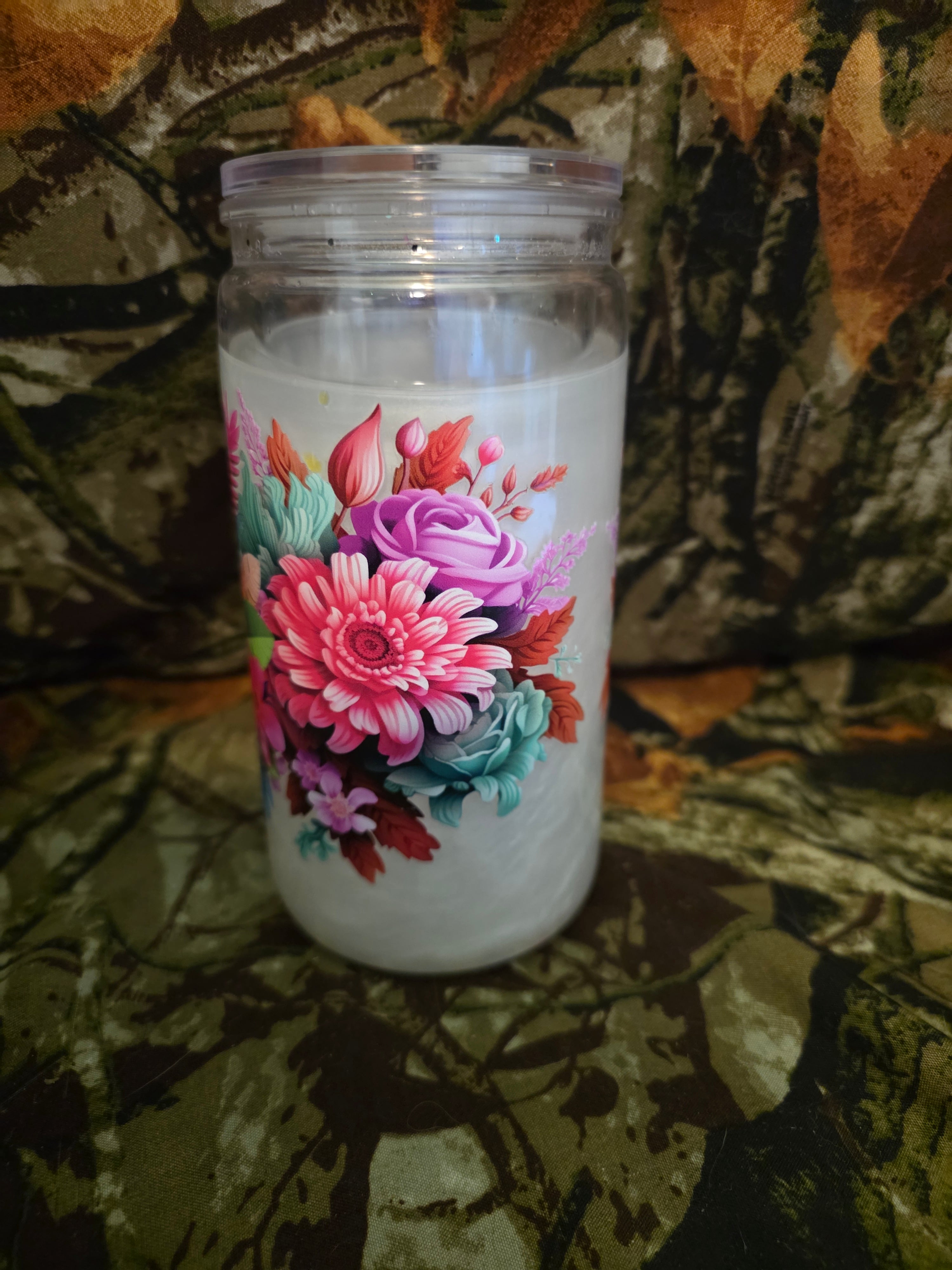 16 oz Plastic Snow Globe Tumbler – Colorful Owl Glitter Cup