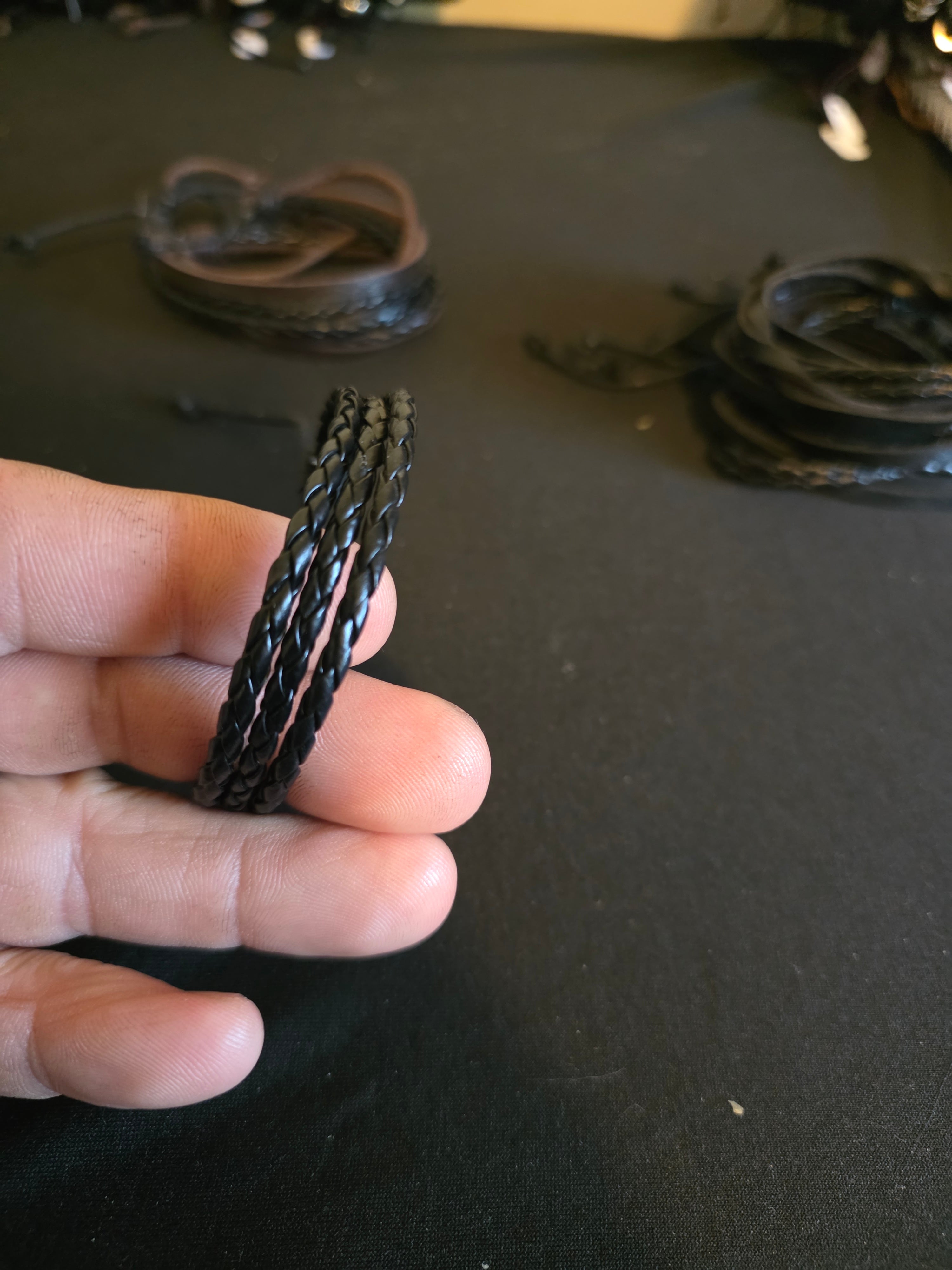 Classic Leather Bracelet Collection II – Adjustable Braided & Layered Leather Bracelets