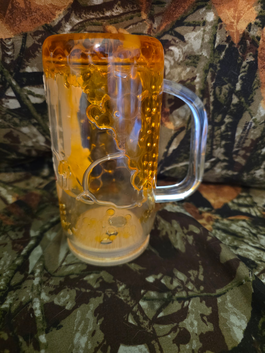 16 oz Glass Snow Globe Tumbler With Handle – Spooky Pumpkin Coffee Cup
