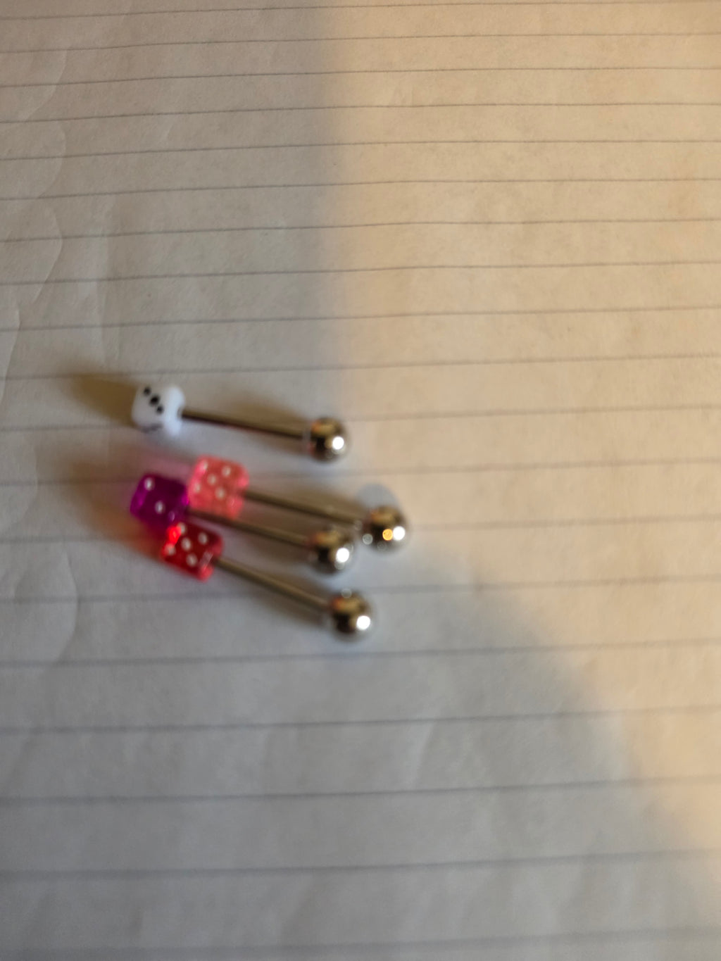 Dice Tongue Ring - Surgical Steel