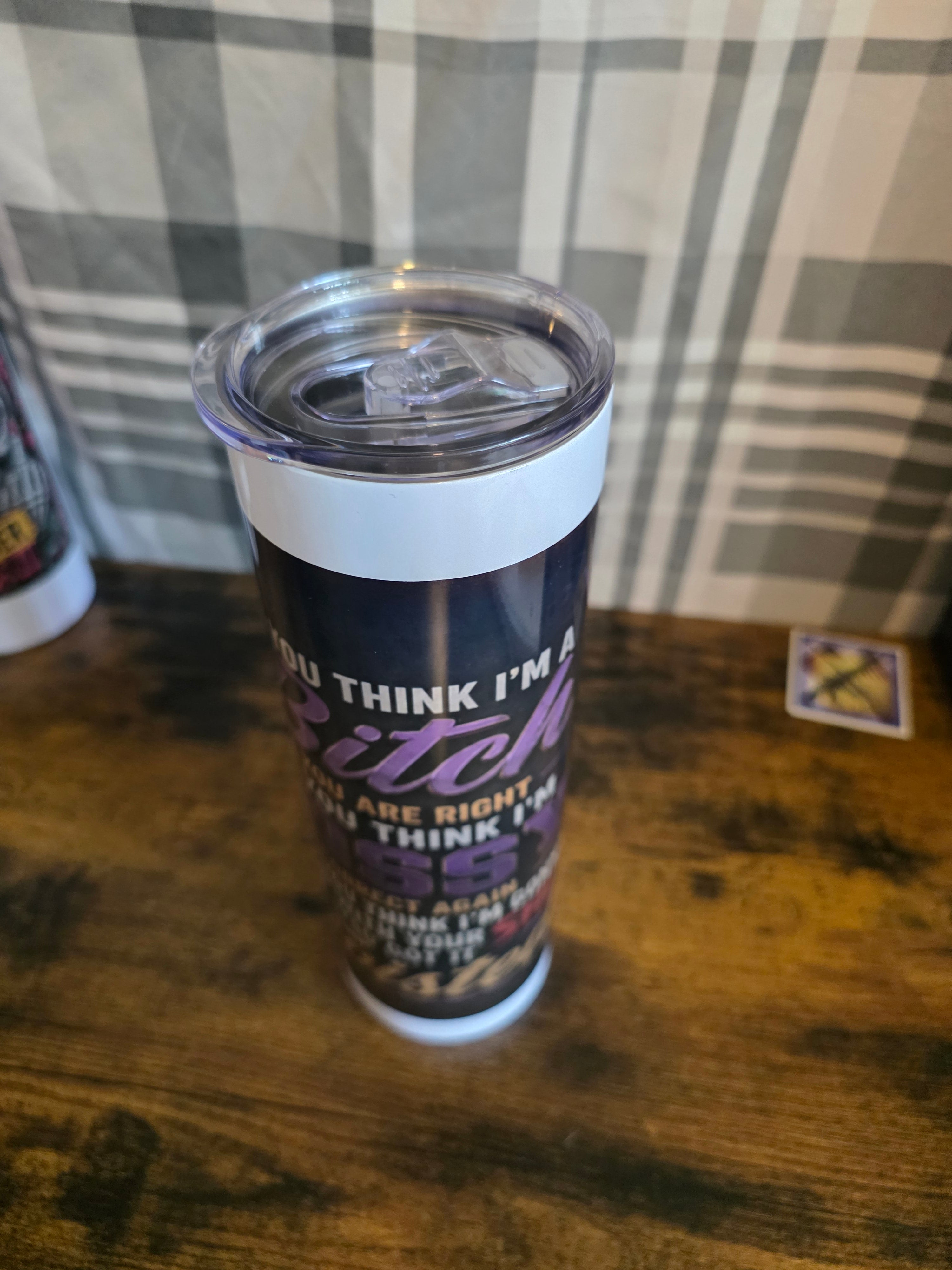 If You Think I'm Bossy... Think Again Funny 30 oz Skinny Tumbler