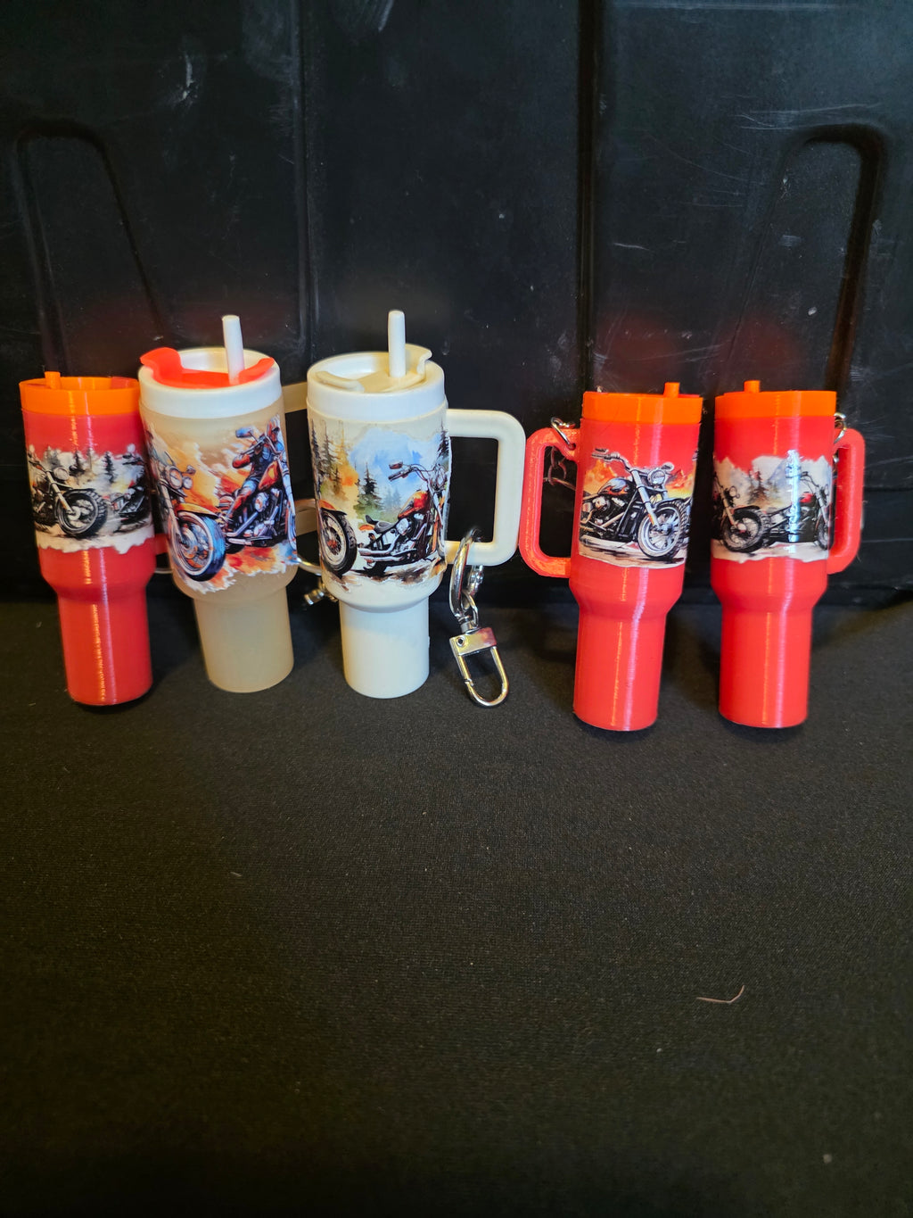 Motorcycle Mini Tumbler Keychain & ChapStick Holder