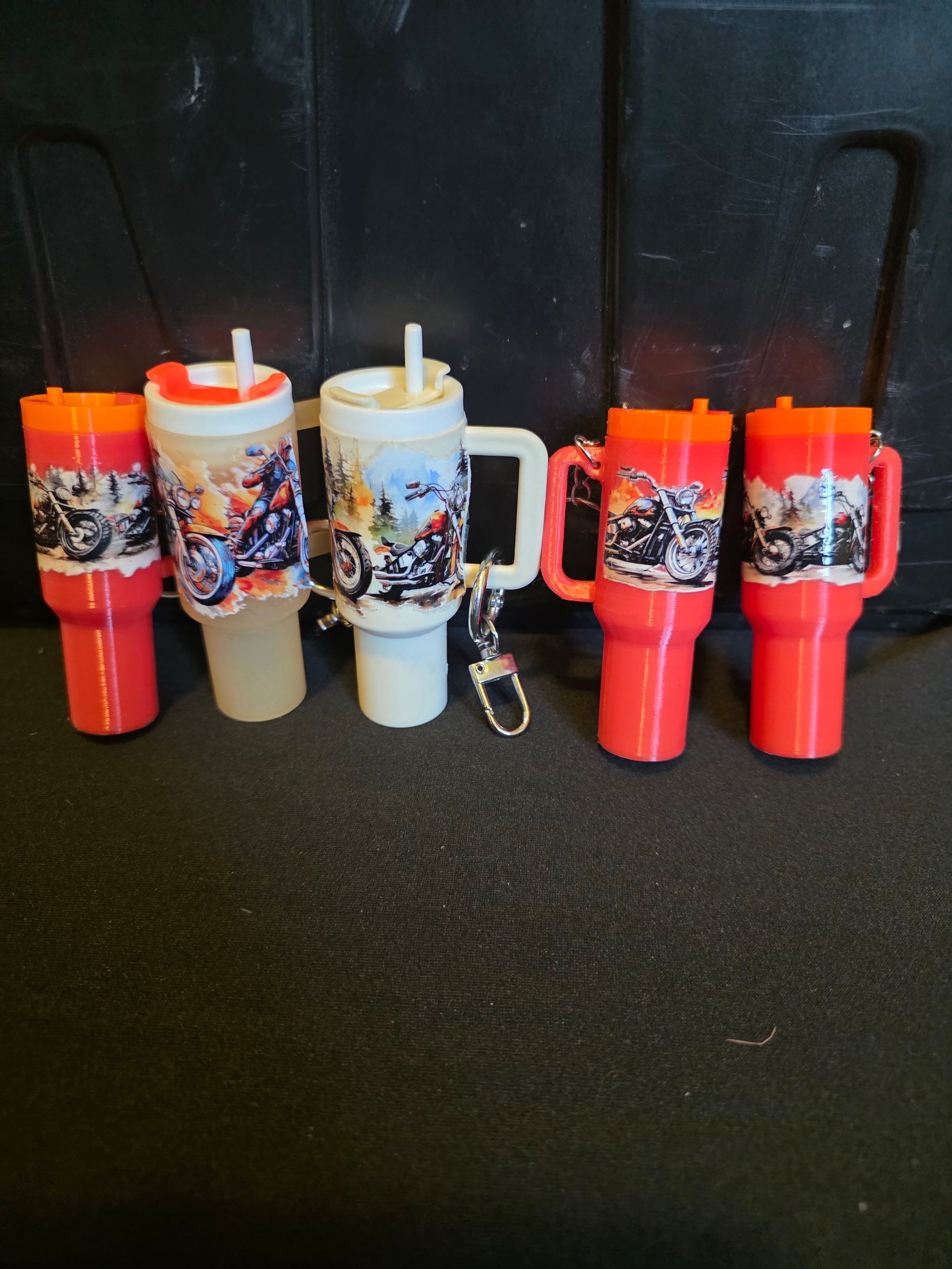 Motorcycle Mini Tumbler Keychain & ChapStick Holder