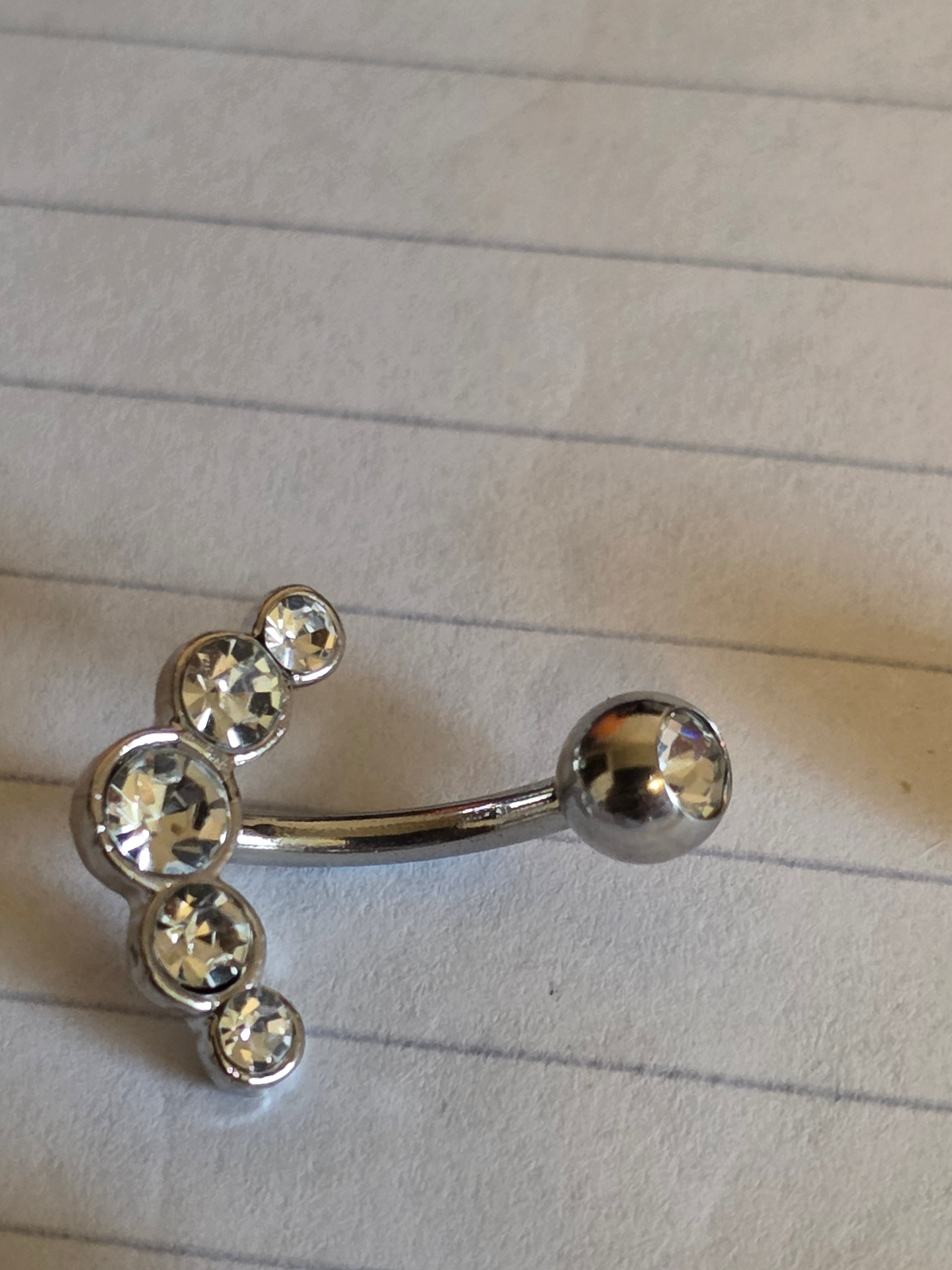 Surgical Steel Gem Belly Rings – Assorted Crystal Designs